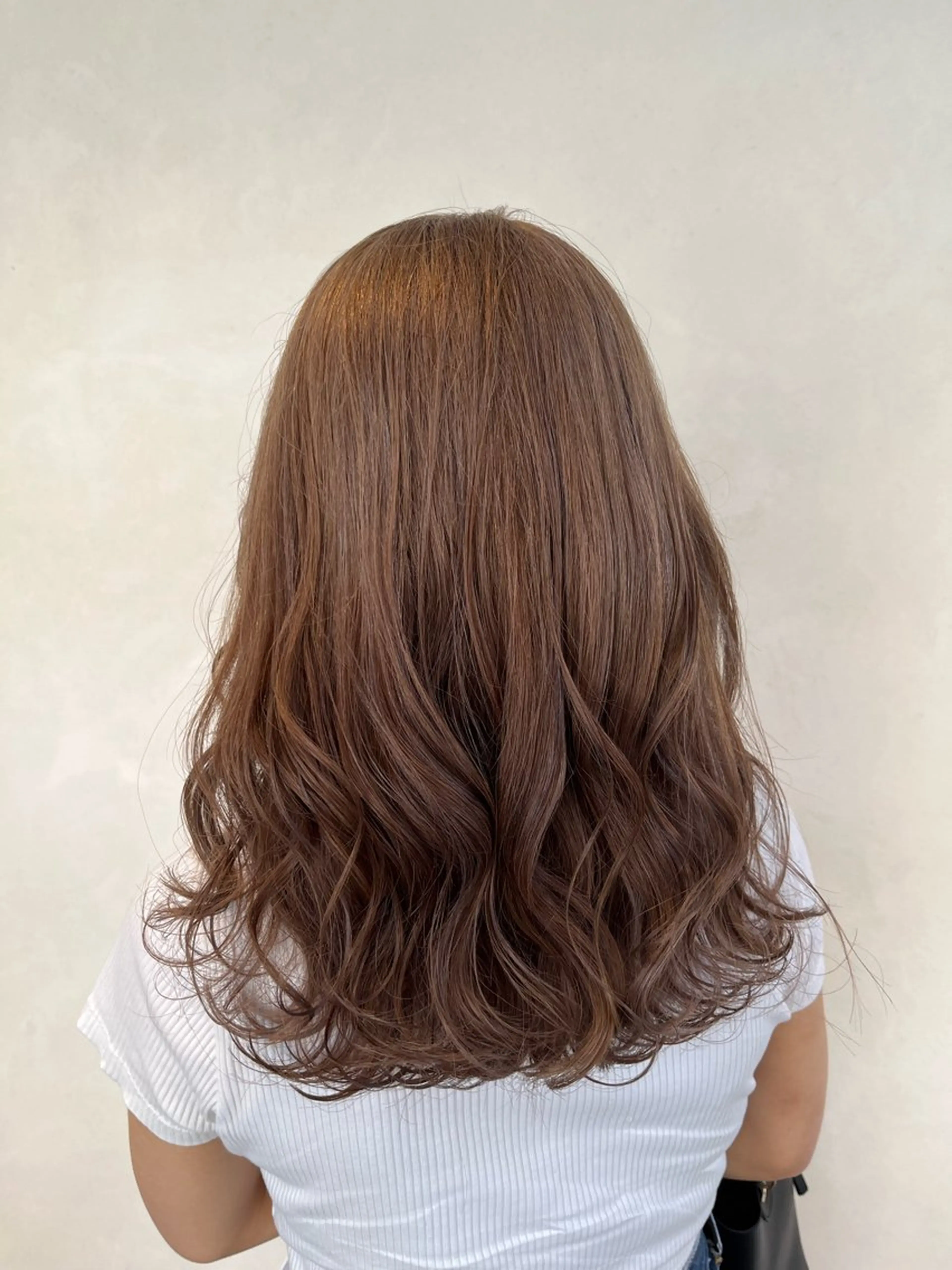 セミロング カラー ブリーチ ブリーチなしカラー ヘアカラー トリートメント 艶髪ブリーチ/レイヤ ー/竹本幸希のヘアスタイル