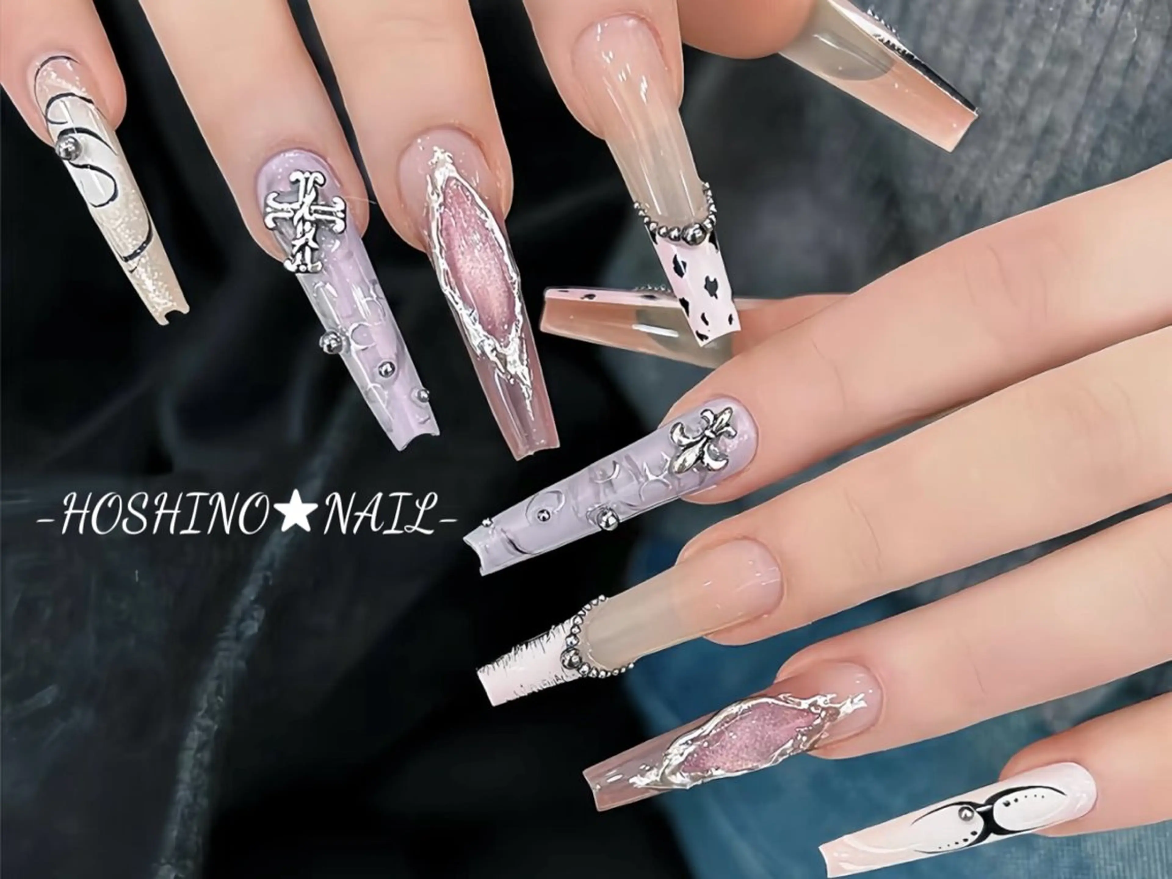 「自分を褒美」「長さだし」贅沢ゴテゴテデザイン10本やり放題・ケア26960→17980の写真