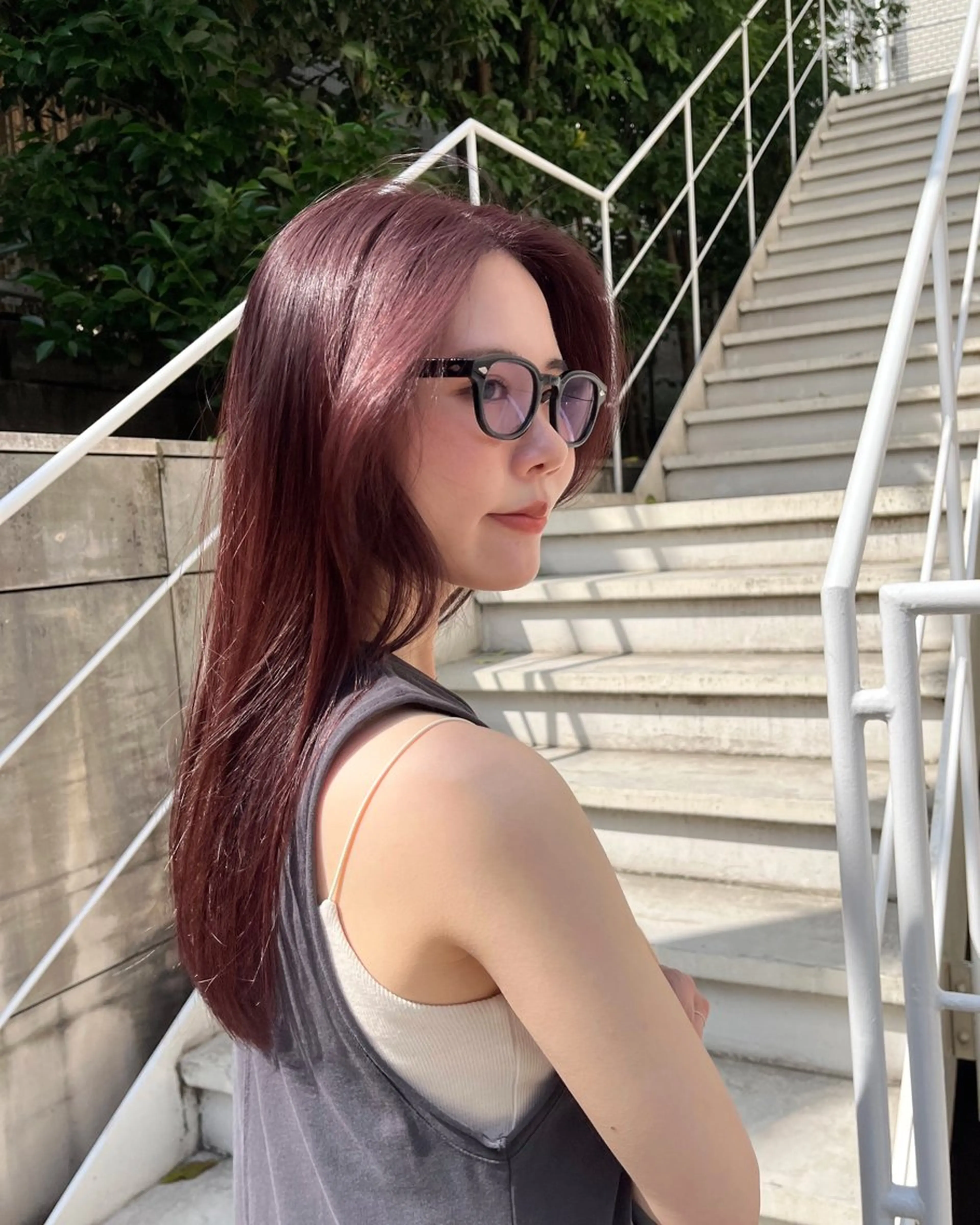 セミロング カット ヘアカラー トリートメント まろやか透明感カラー ♡MANAのヘアスタイル