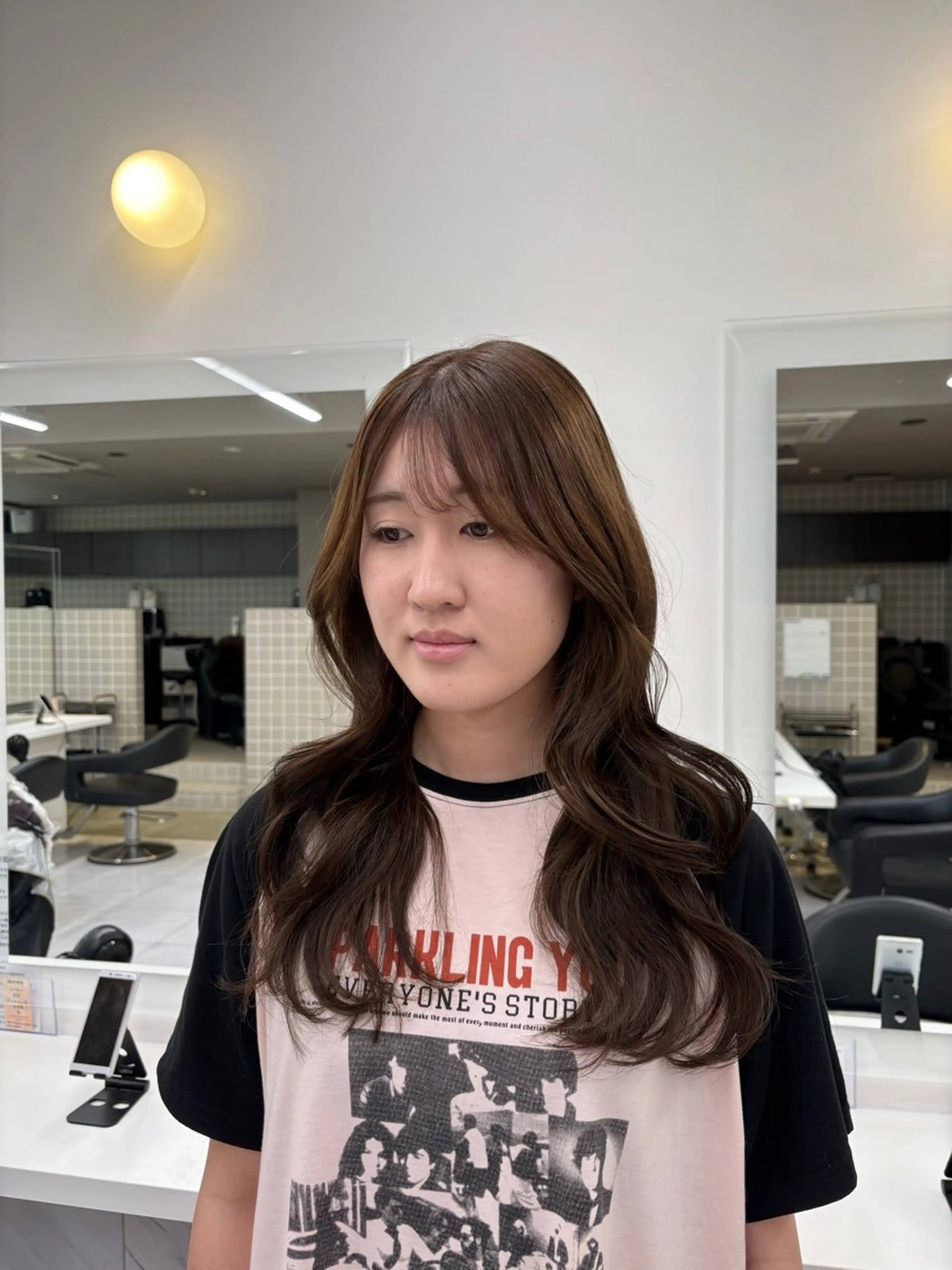 カラー ヘアカラー トリートメント 透明感ベージュ🤎 ナチュラルレイヤーのヘアスタイル