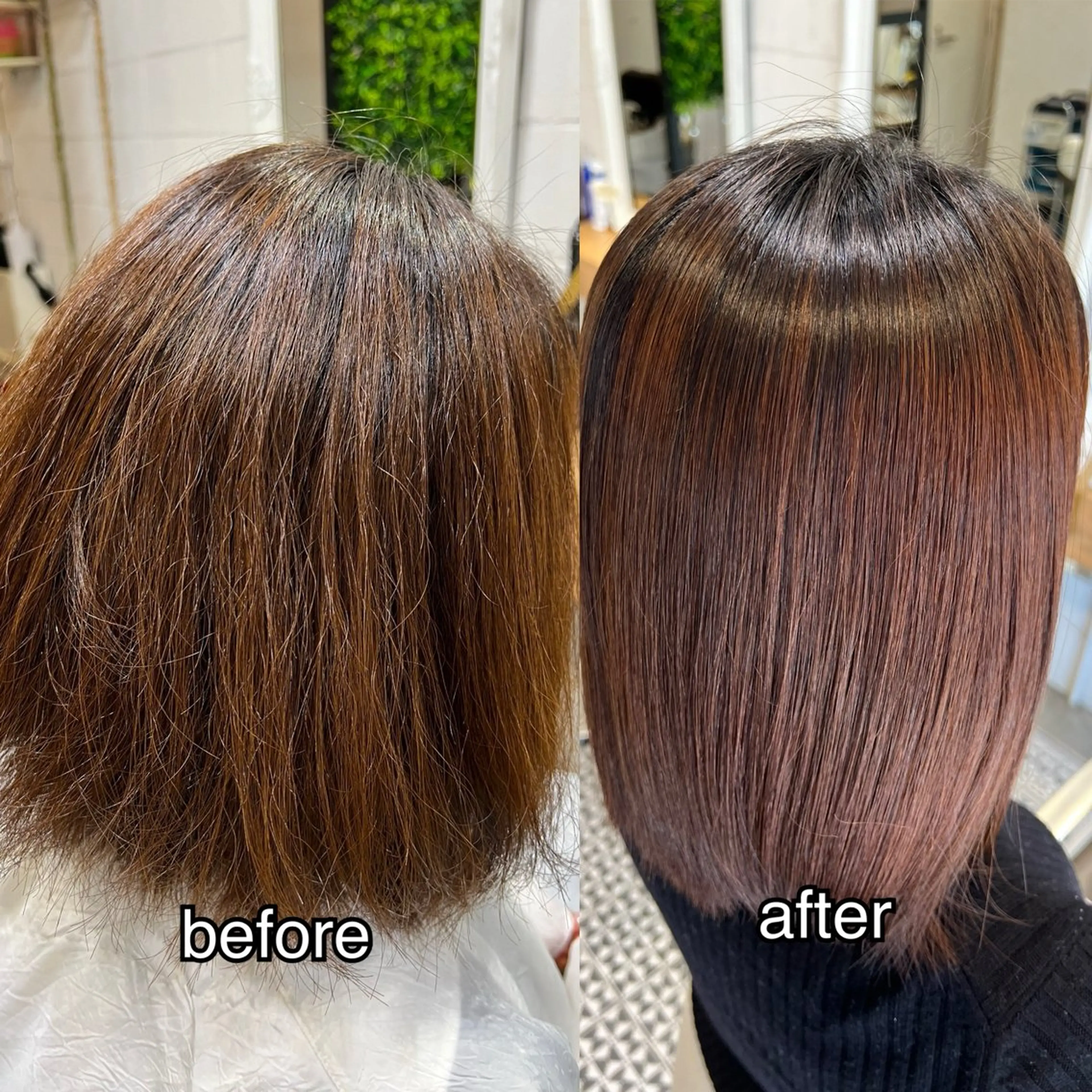 セミロング 縮毛矯正 縮毛矯正 艶髪美容室naty 元村貴裕のヘアスタイル