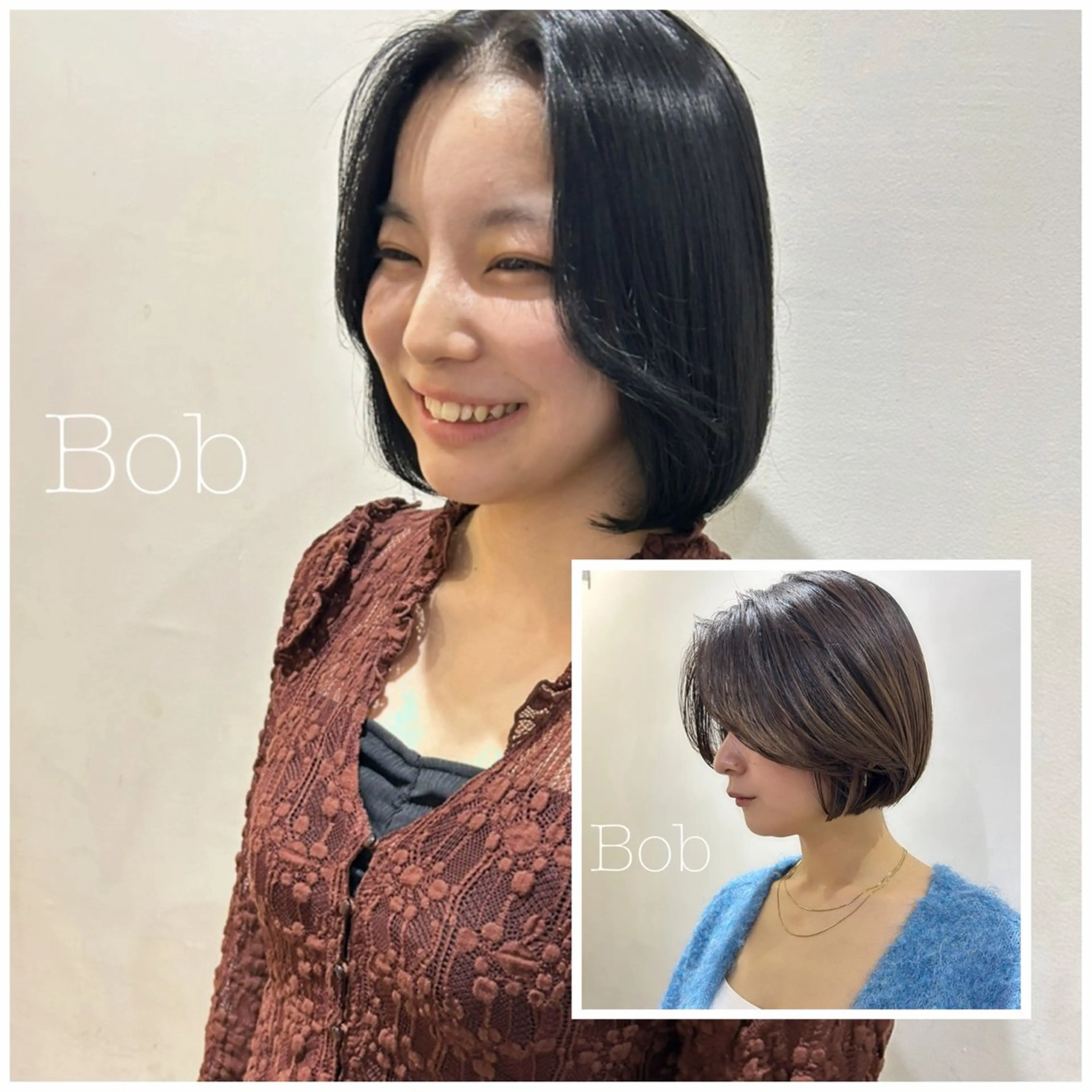 ショート 🐝 朝ラク・扱いや すいボブ／専門🐝のヘアスタイル