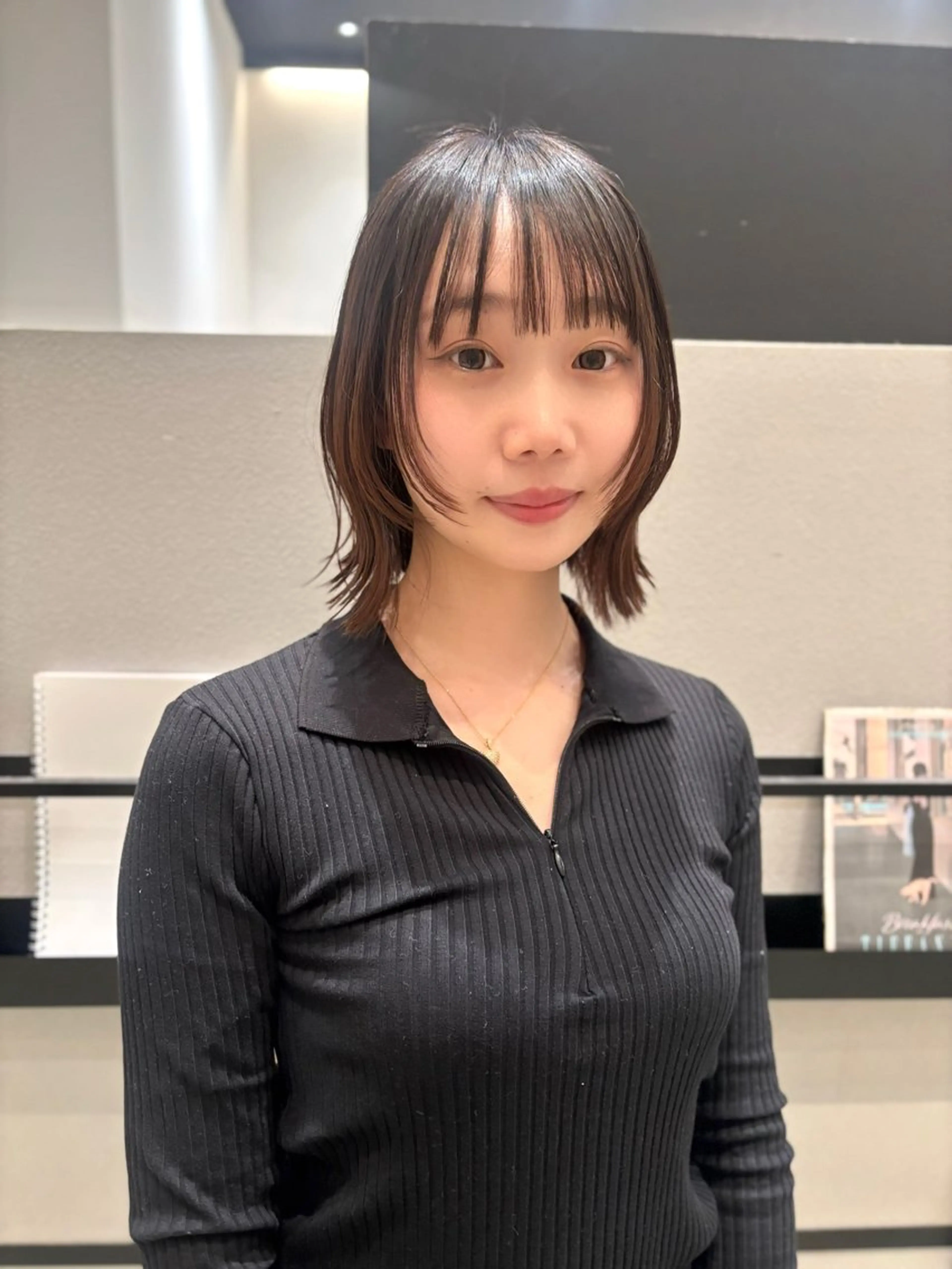 ミディアム カラー カット ヘアカラー 透明感カラー/ レイヤーkotonoのヘアスタイル