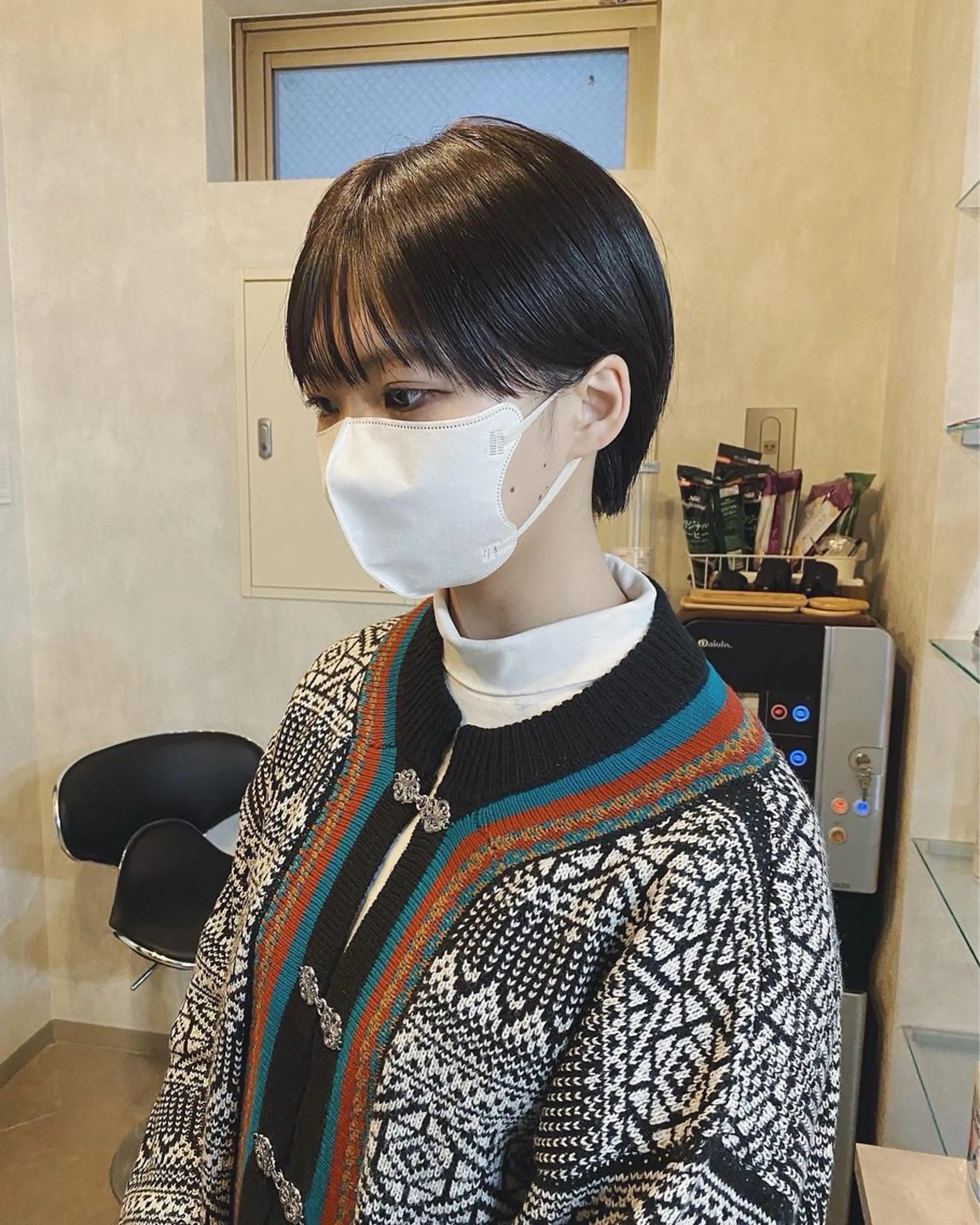 ショート カラー カット ヘアカラー トリートメント IVORY.所属・🟩くすみブラウン/ ショート/ボブ/大司のヘアスタイル