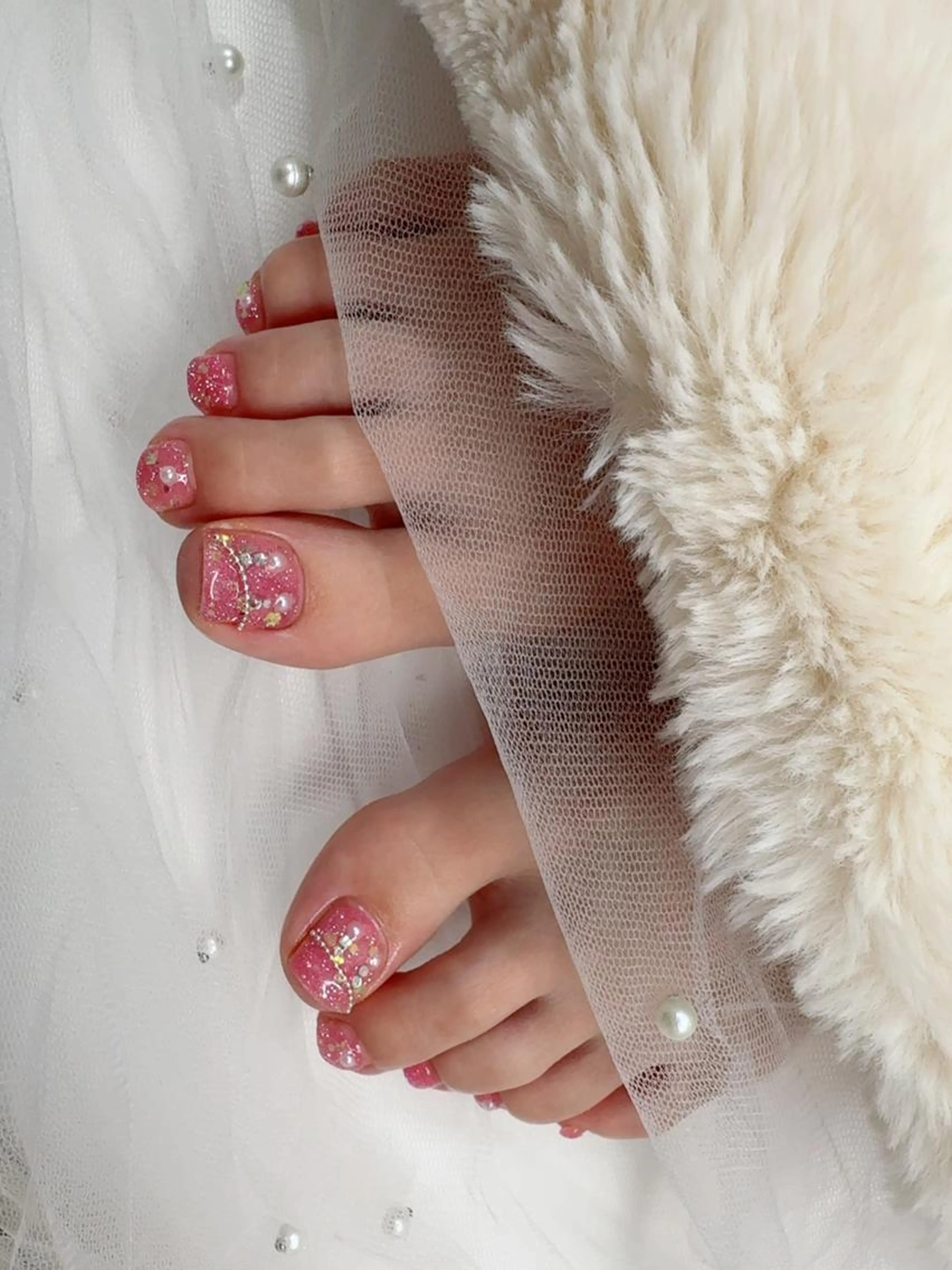 【4/7~4/16限定❤️‍🔥】《フットネイル》定額デザイン（オフ込み）60分［岡山市北区柳町・中央町］の写真