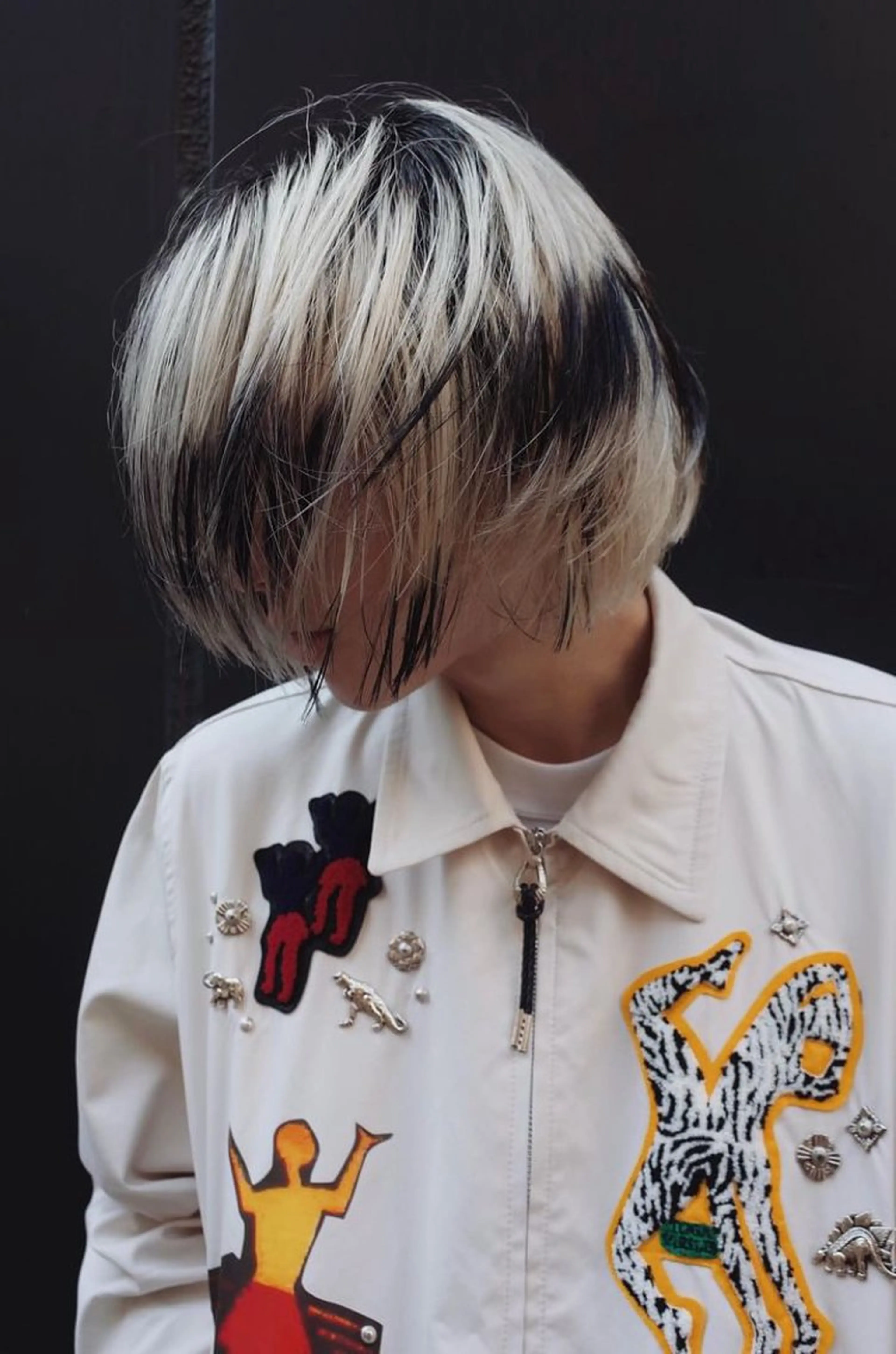 ミディアム ヘアカラー リュウキ/レイヤー/ モードのヘアスタイル