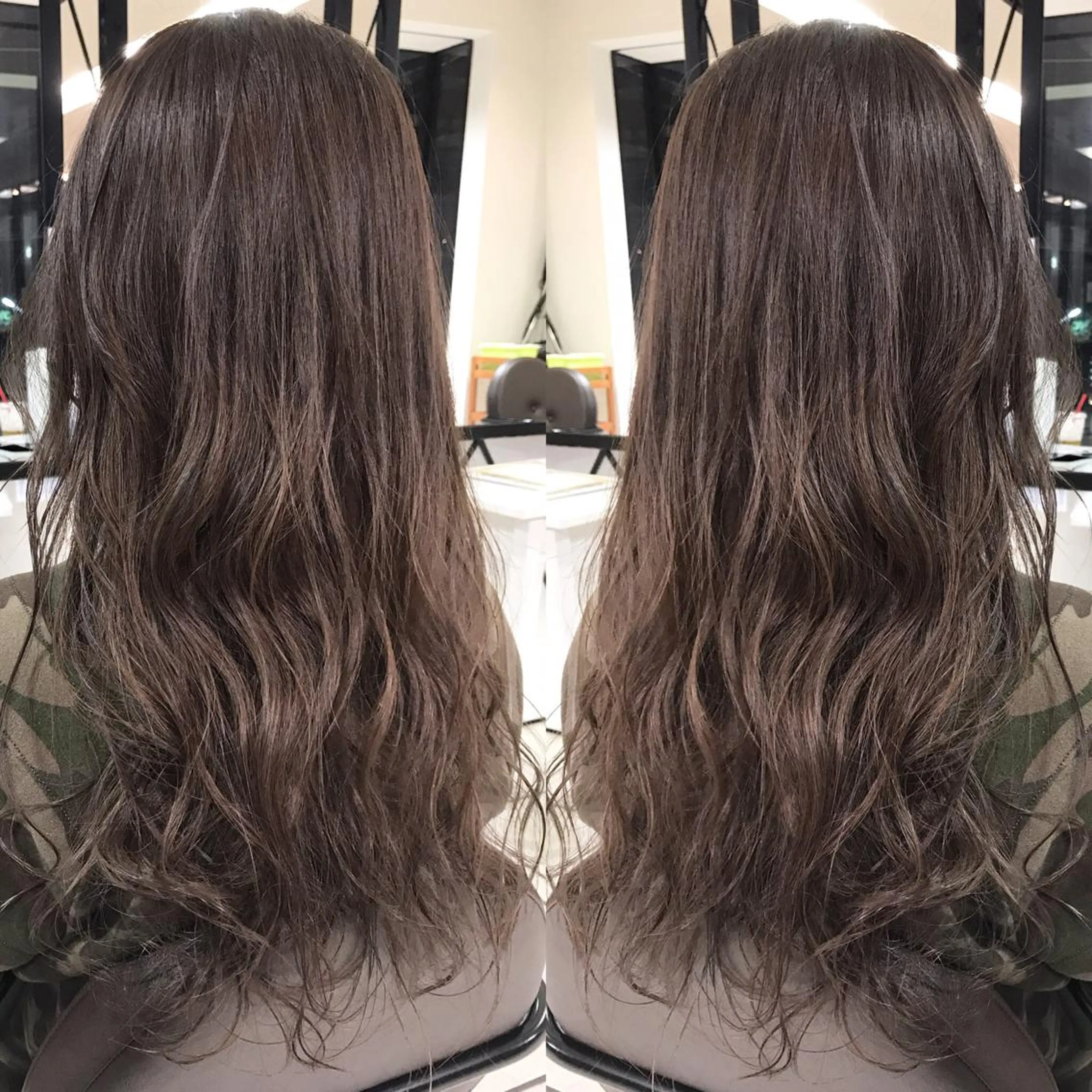 ロング カラー シールエクステ⭐️ オオミタクヤのヘアスタイル