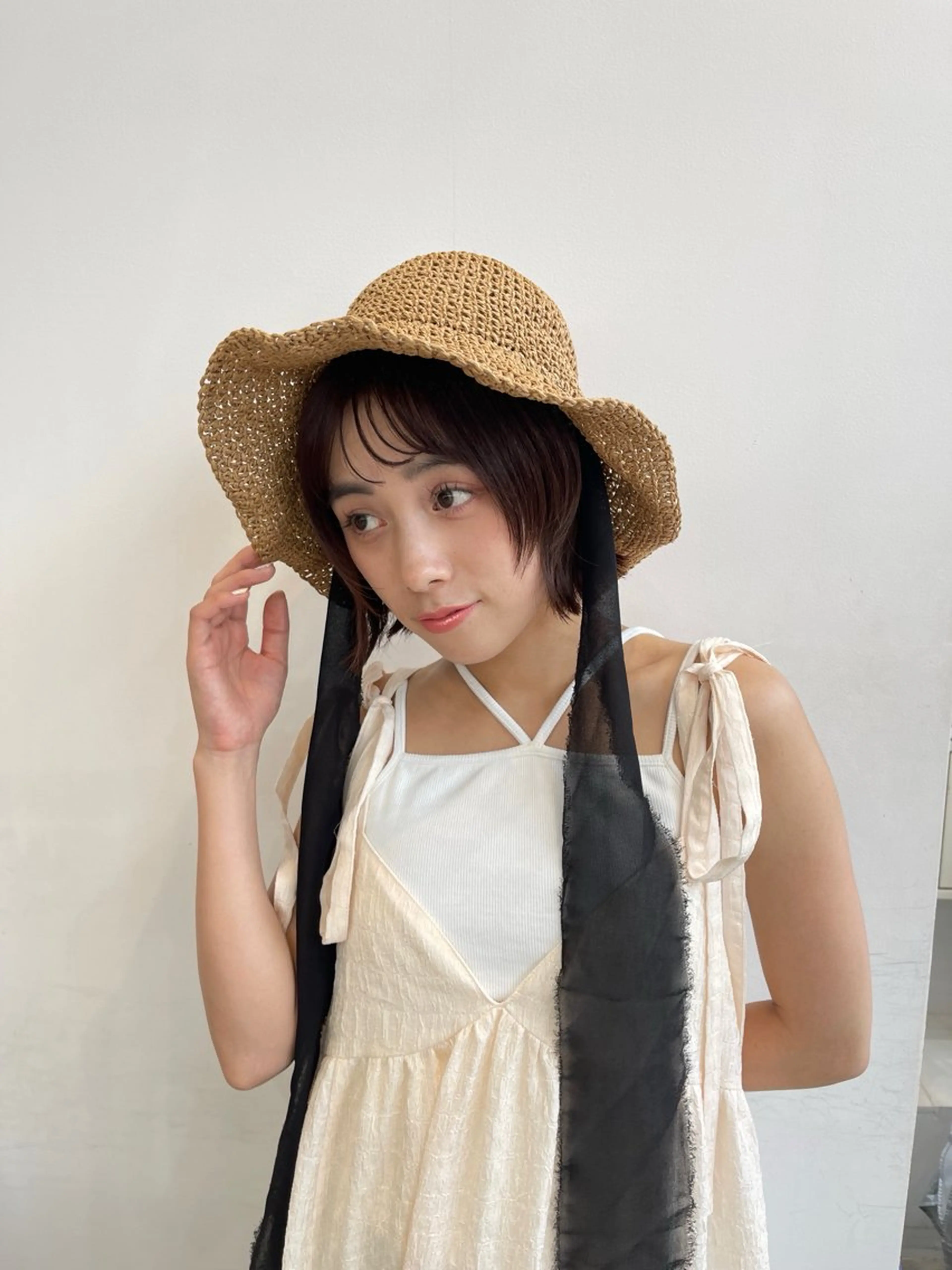 ショート カラー ヘアアレンジ 愛莉/ラベンダー/ ベージュ/ブラウンのヘアスタイル