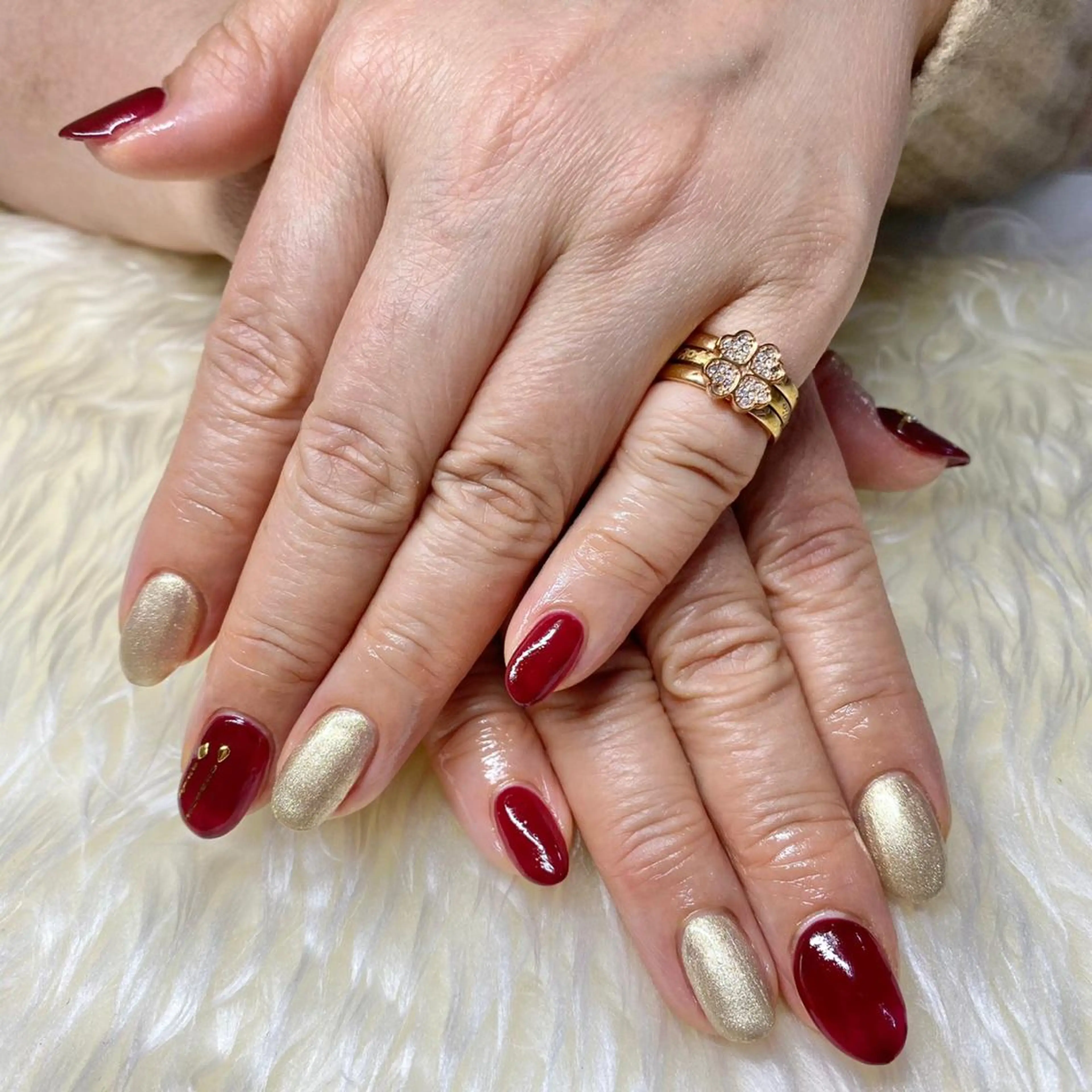 ネイル ボルドー ハンドネイル Nail&eye Belire 新宿のネイルデザイン