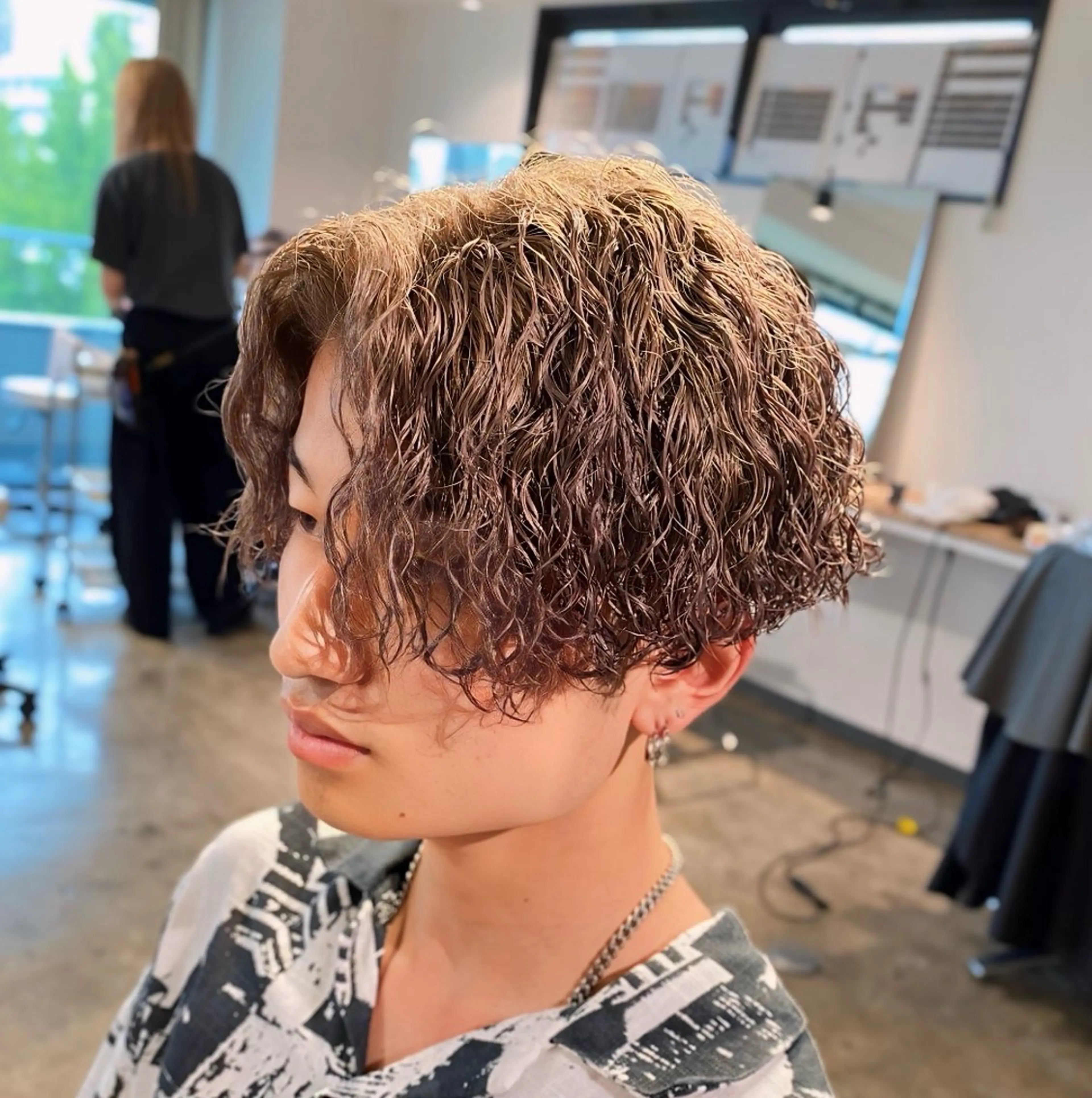 パーマ メンズ センターパート メンズパーマ 特化/中川拓也のヘアスタイル