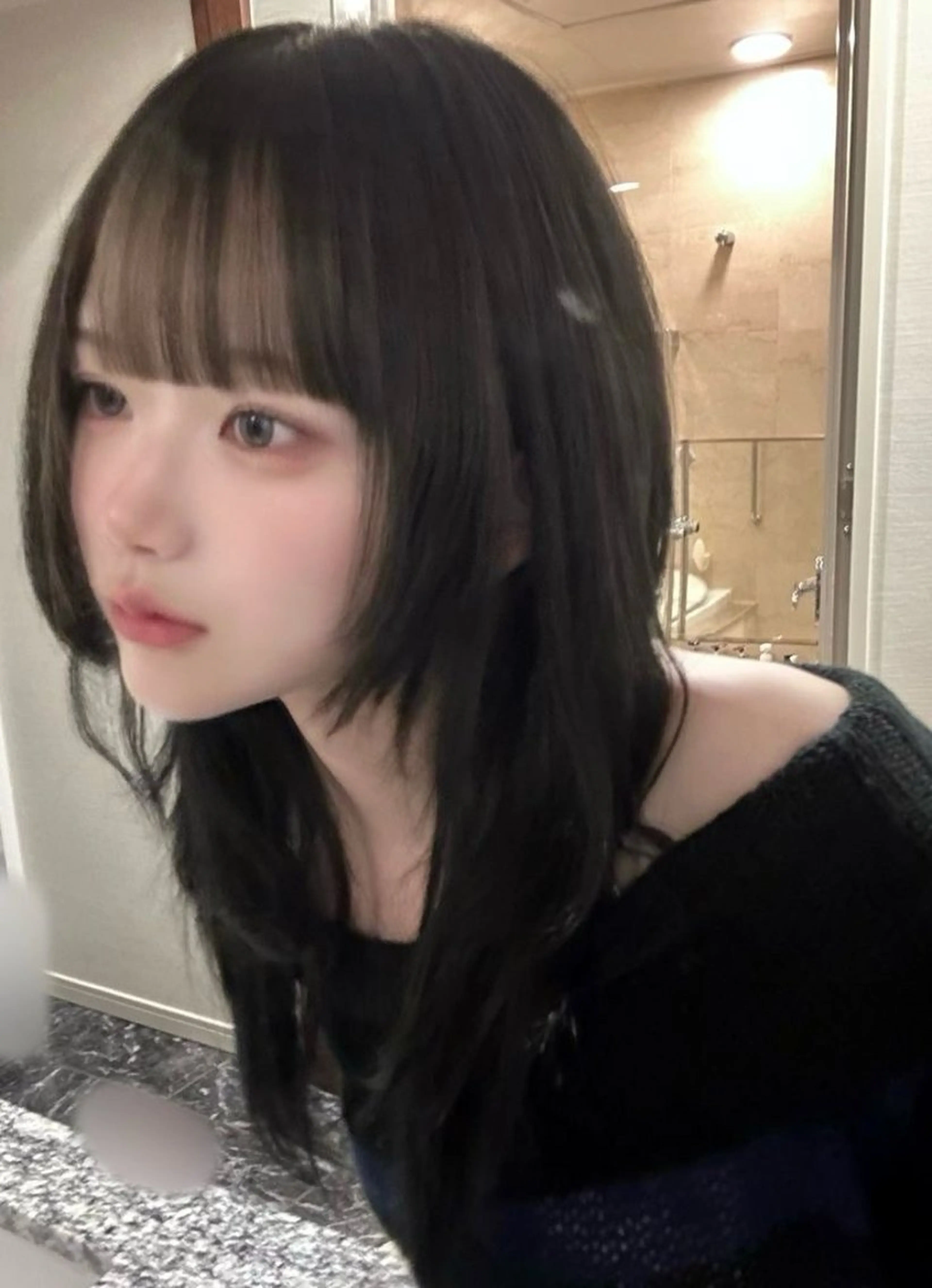 ロング カラー ヘアカラー 韓国風暗髪ヘア🤍 🫧MIREIのヘアスタイル