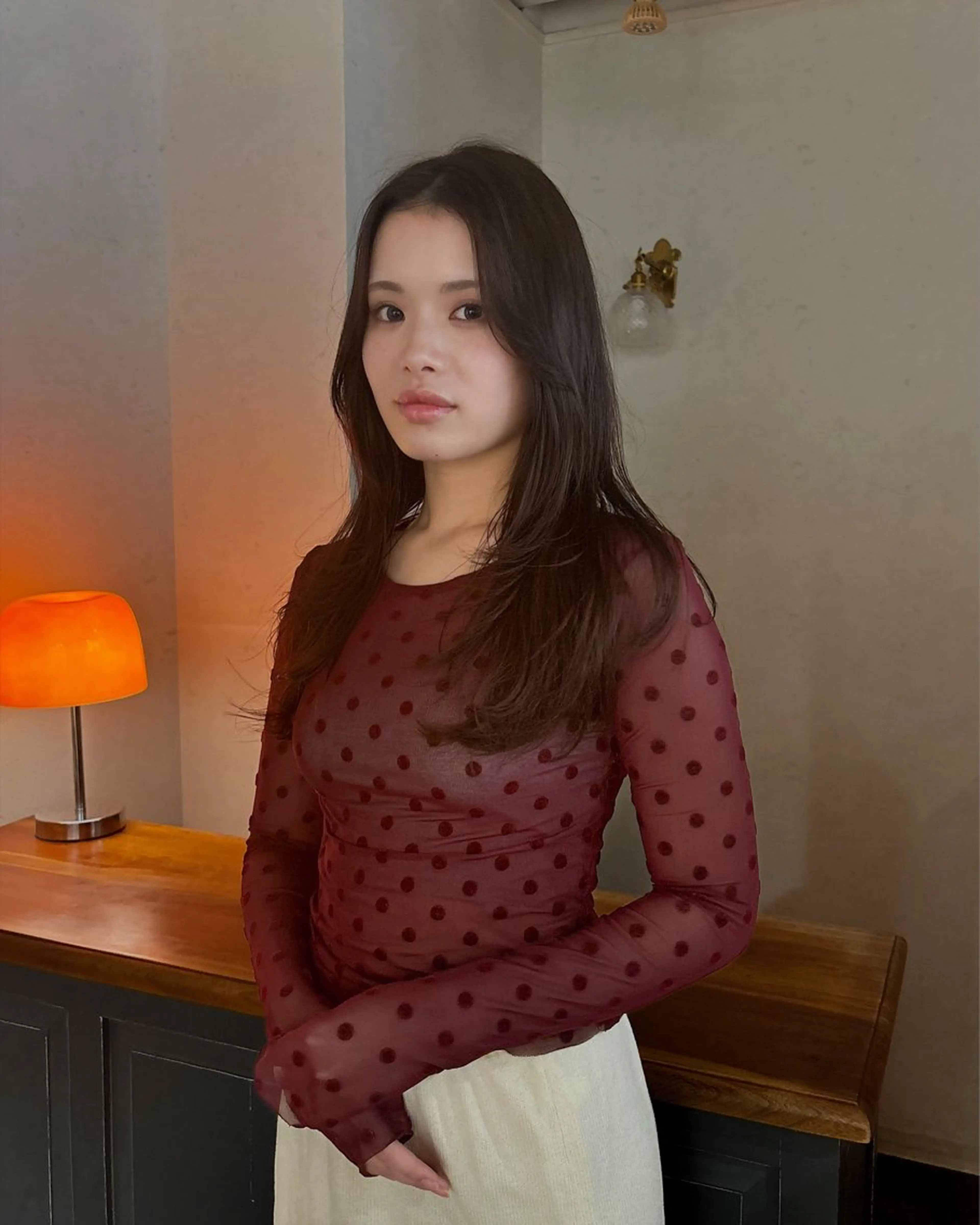 ミディアム ミディアムレイヤー レイヤーカット 林　蓮／レイヤー /透明感カラーのヘアスタイル