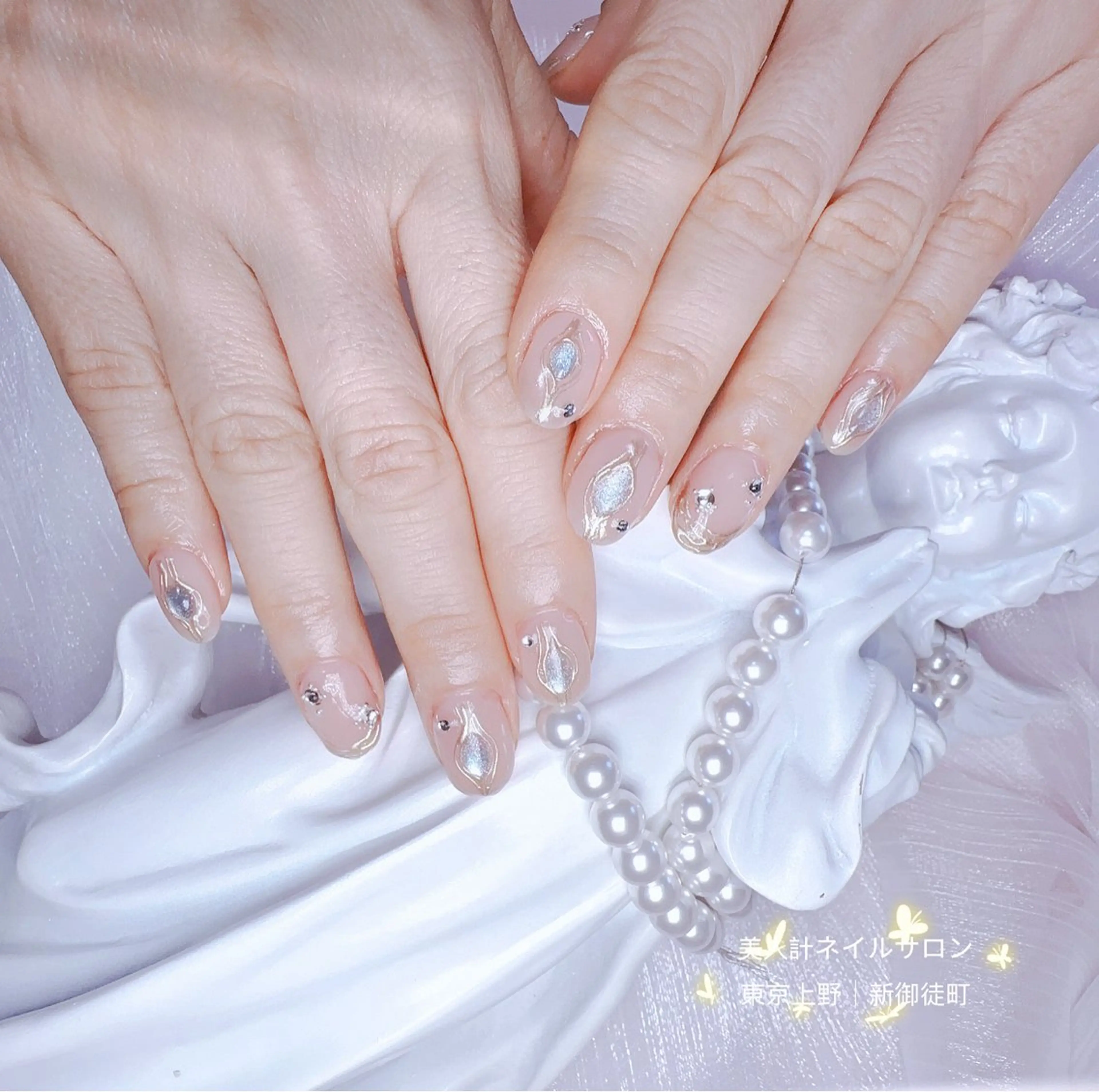 ネイル マグネットネイル ミラーネイル 美人計ネイルサロン所属・中山 美月のネイルデザイン