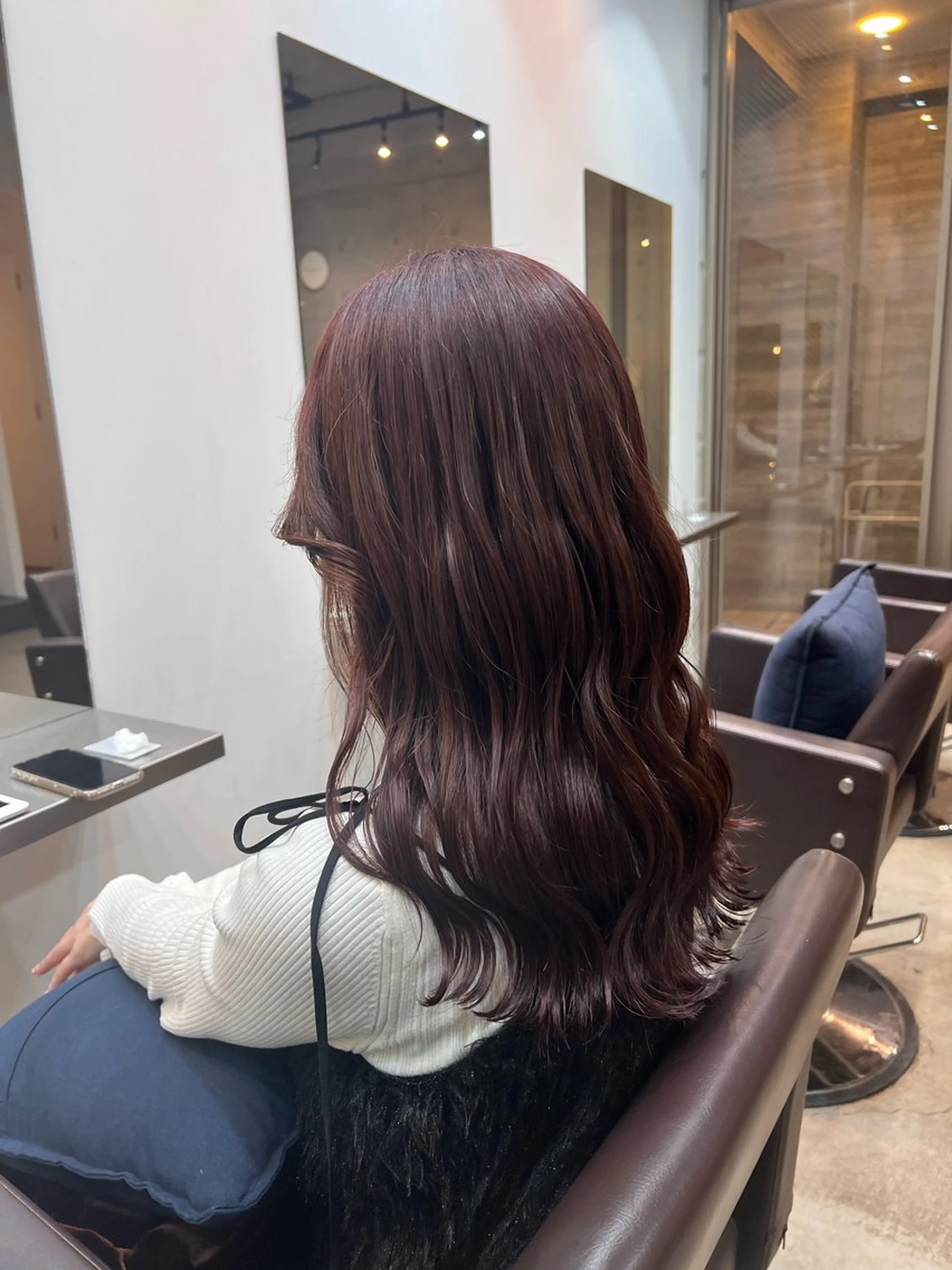 セミロング カット ヘアカラー トリートメント デジタルパーマ ウェーブパーマ/神野のヘアスタイル