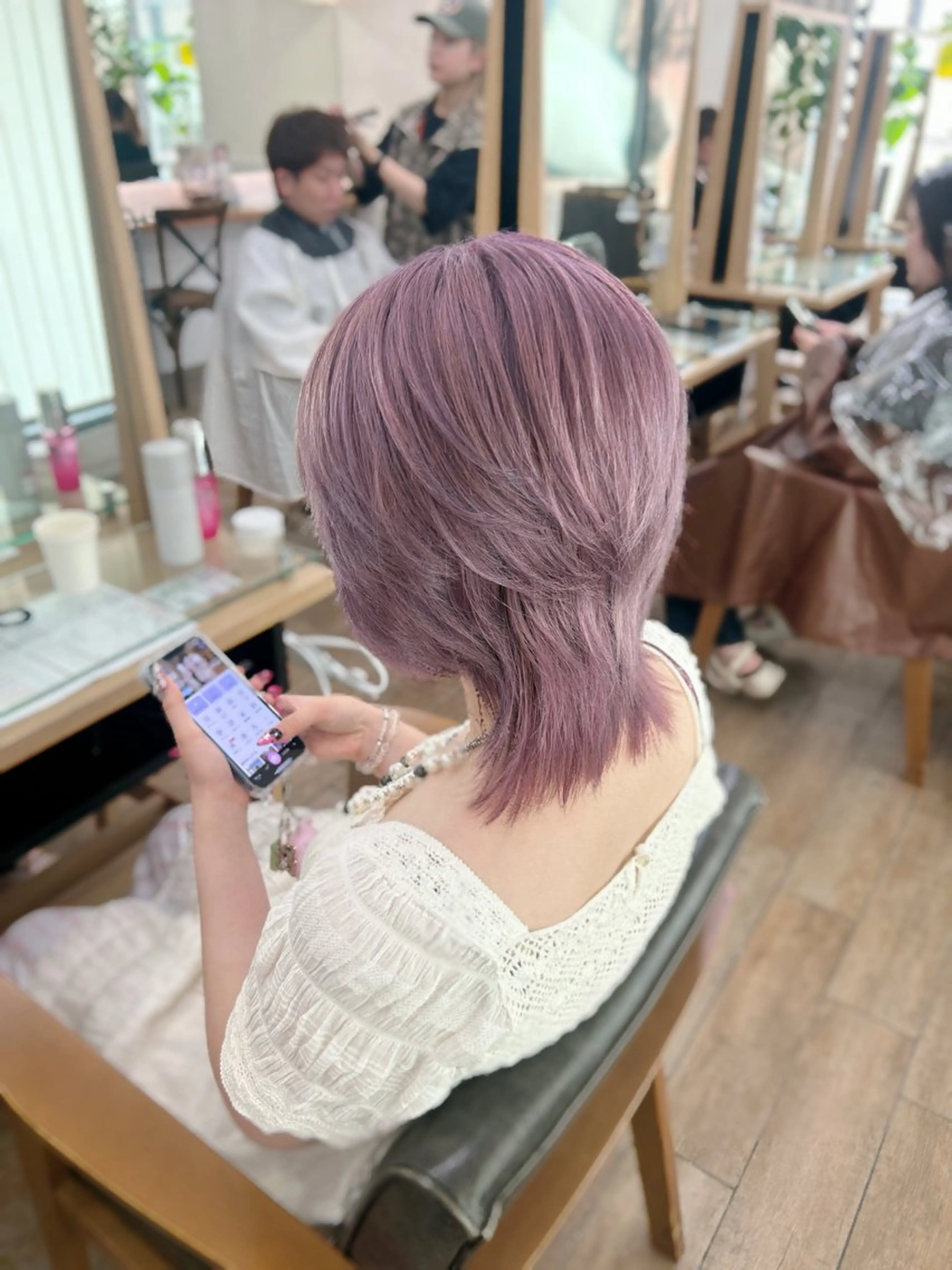 ミディアム カラー カット ヘアカラー 🎀オタク美容師艶髪 カラーERINA🎀のヘアスタイル