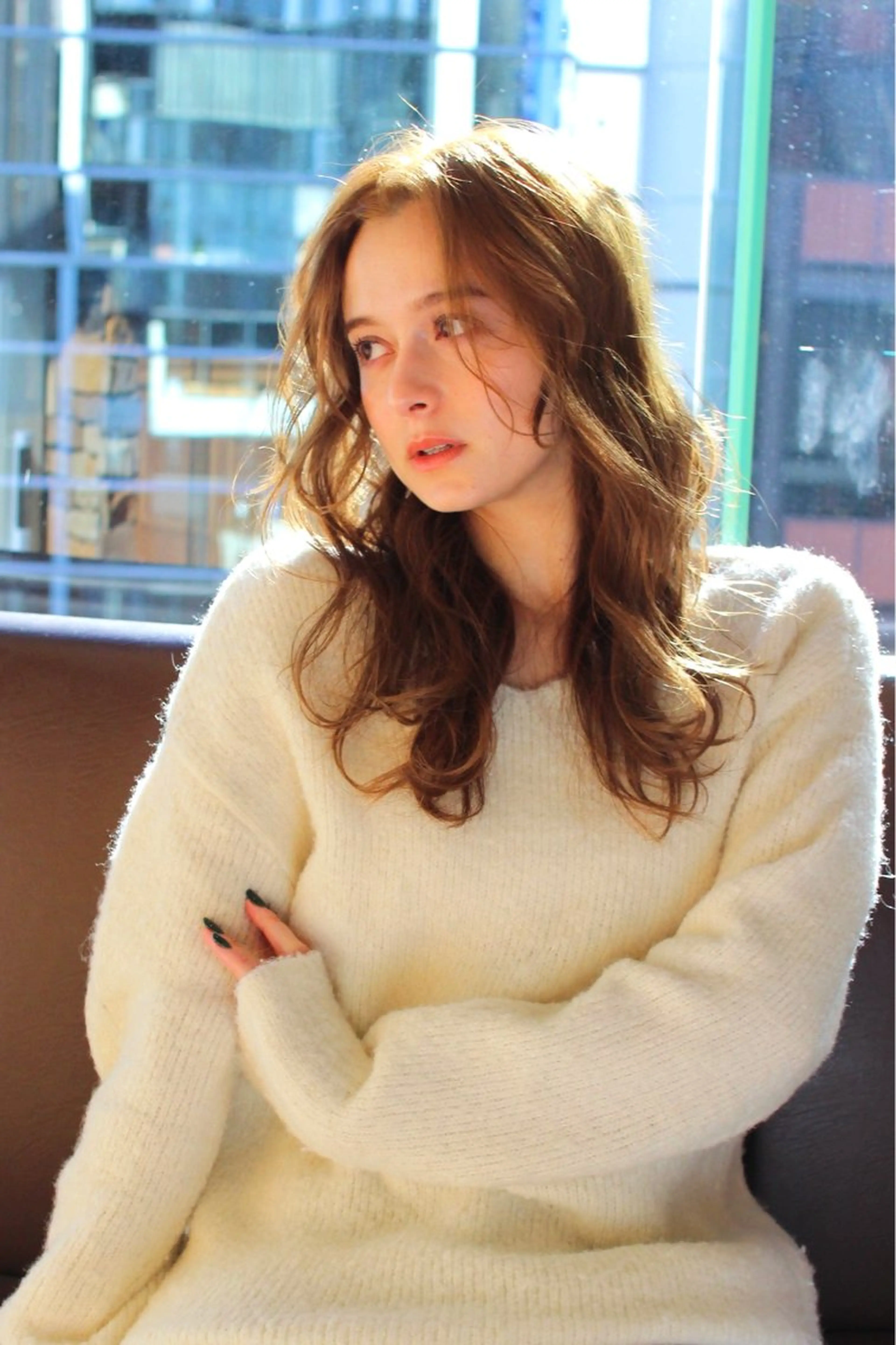 ロング パーマ デジタルパーマ カット パーマ 千 田のヘアスタイル