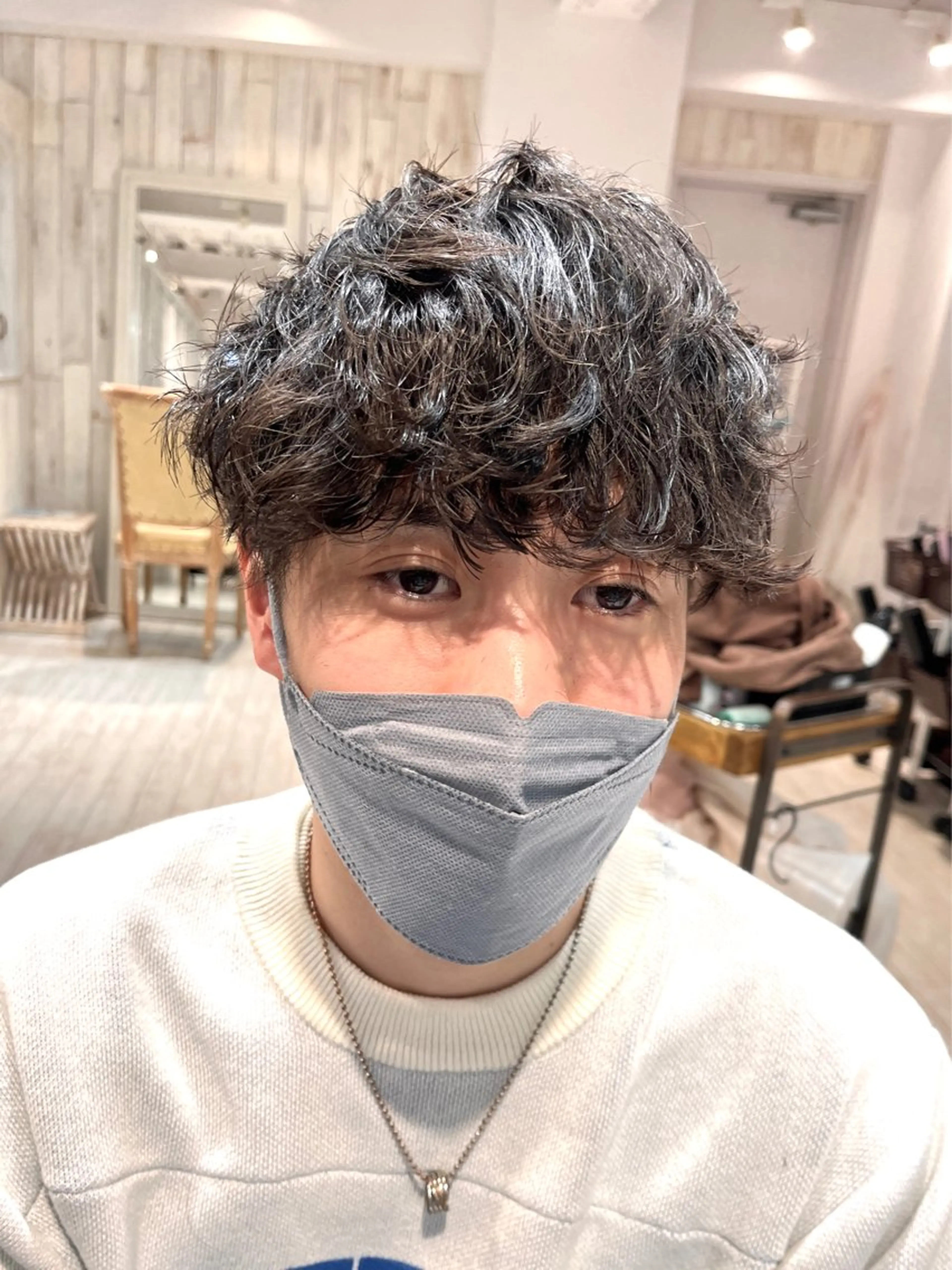 メンズ メンズパーマ 波巻きパーマ カット パーマ レイヤーカット ✨️進藤ひかりのヘアスタイル