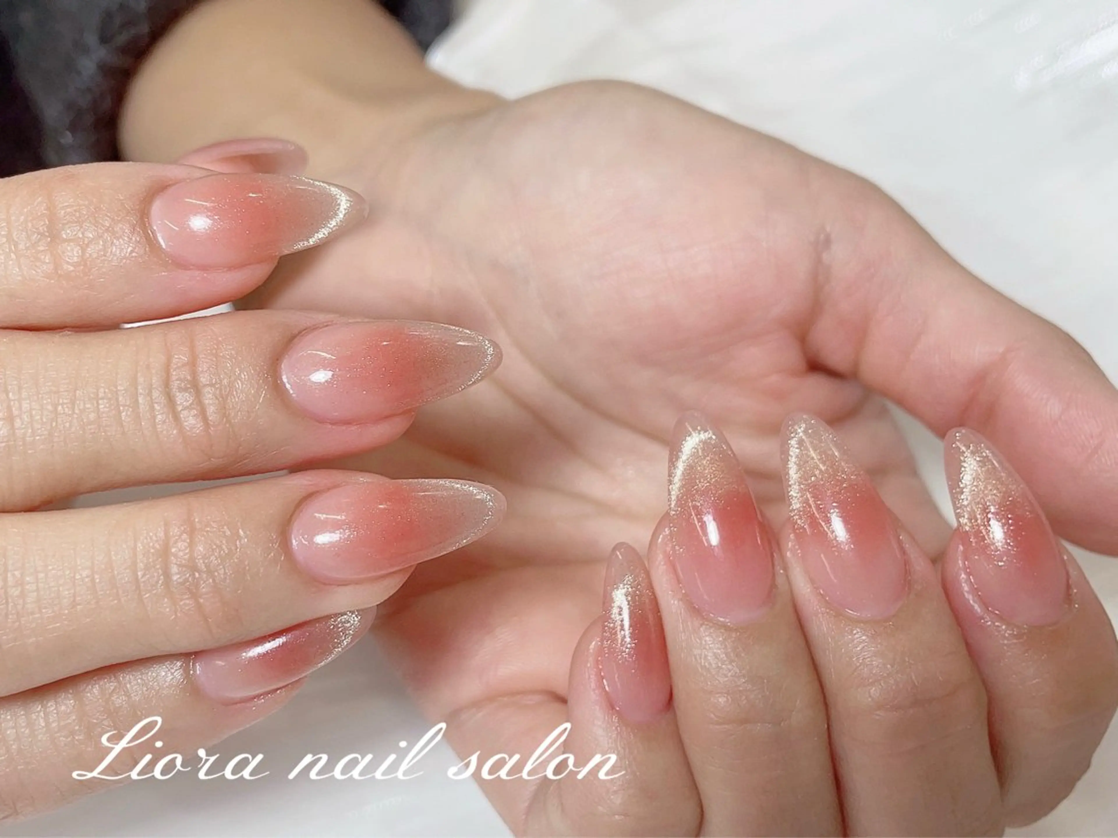 ネイル チークネイル フットネイル フレンチネイル ジェルネイル ガーリー ハンドネイル Liora nail 2のネイルデザイン