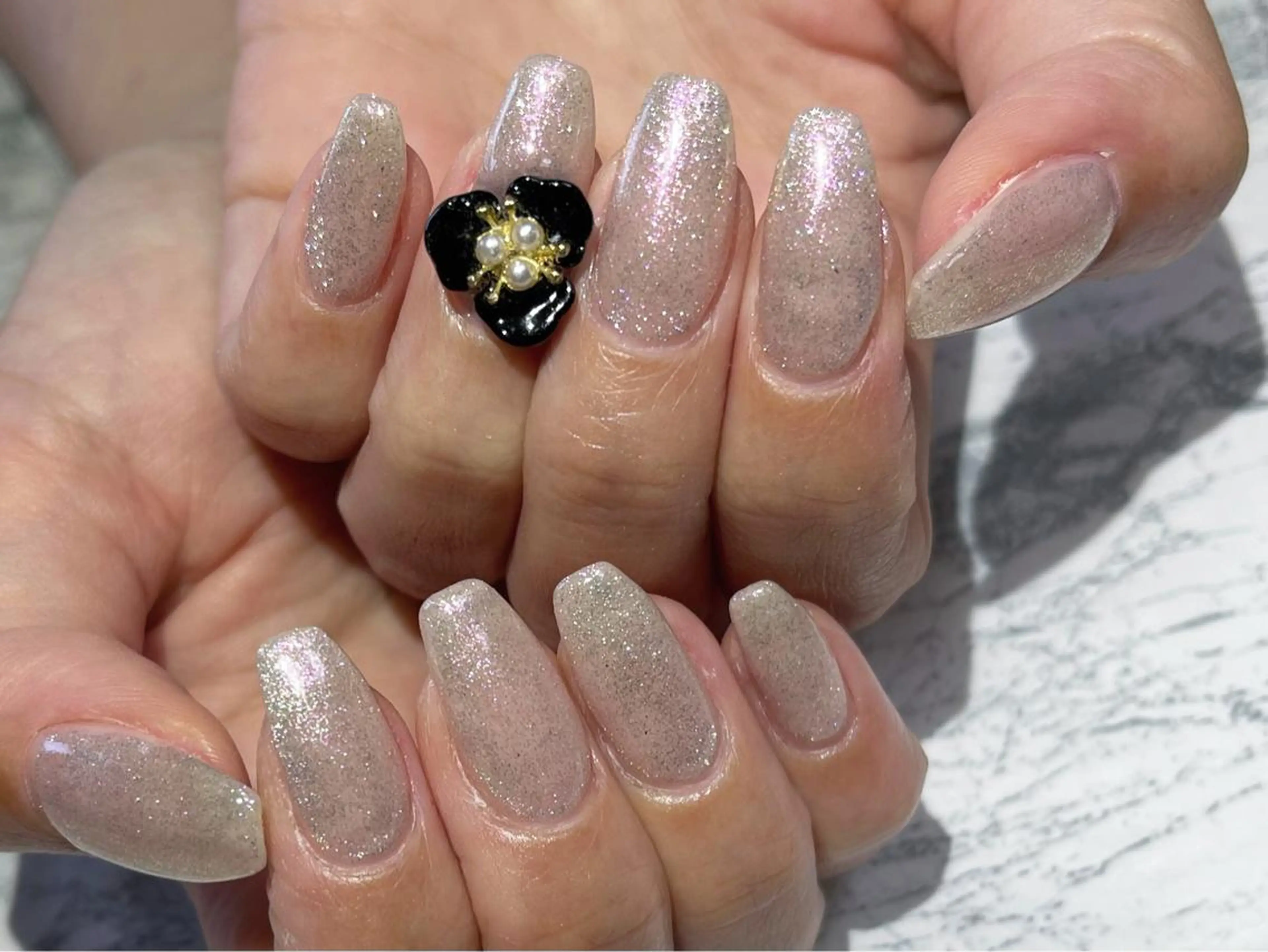 ネイル フットネイル マグネットネイル ニュアンスネイル シンプルネイル 春ネイル ネイル フフラ所属・nail fufla ♡yamane♡のネイルデザイン