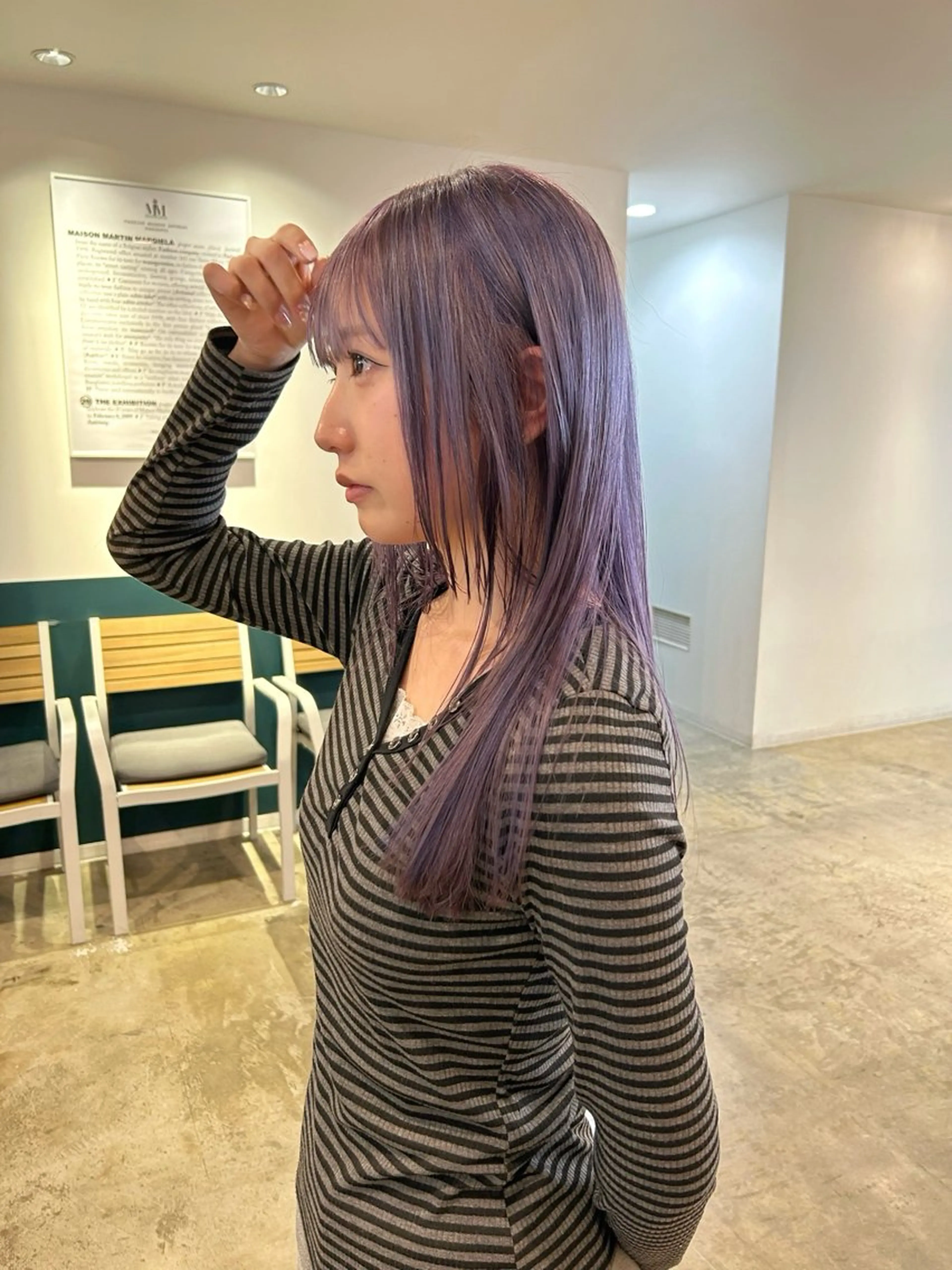 セミロング カラー ブルーカラー パープルカラー レイヤーカット カット ヘアカラー カラーリスト菅野 竜矢🌈のヘアスタイル