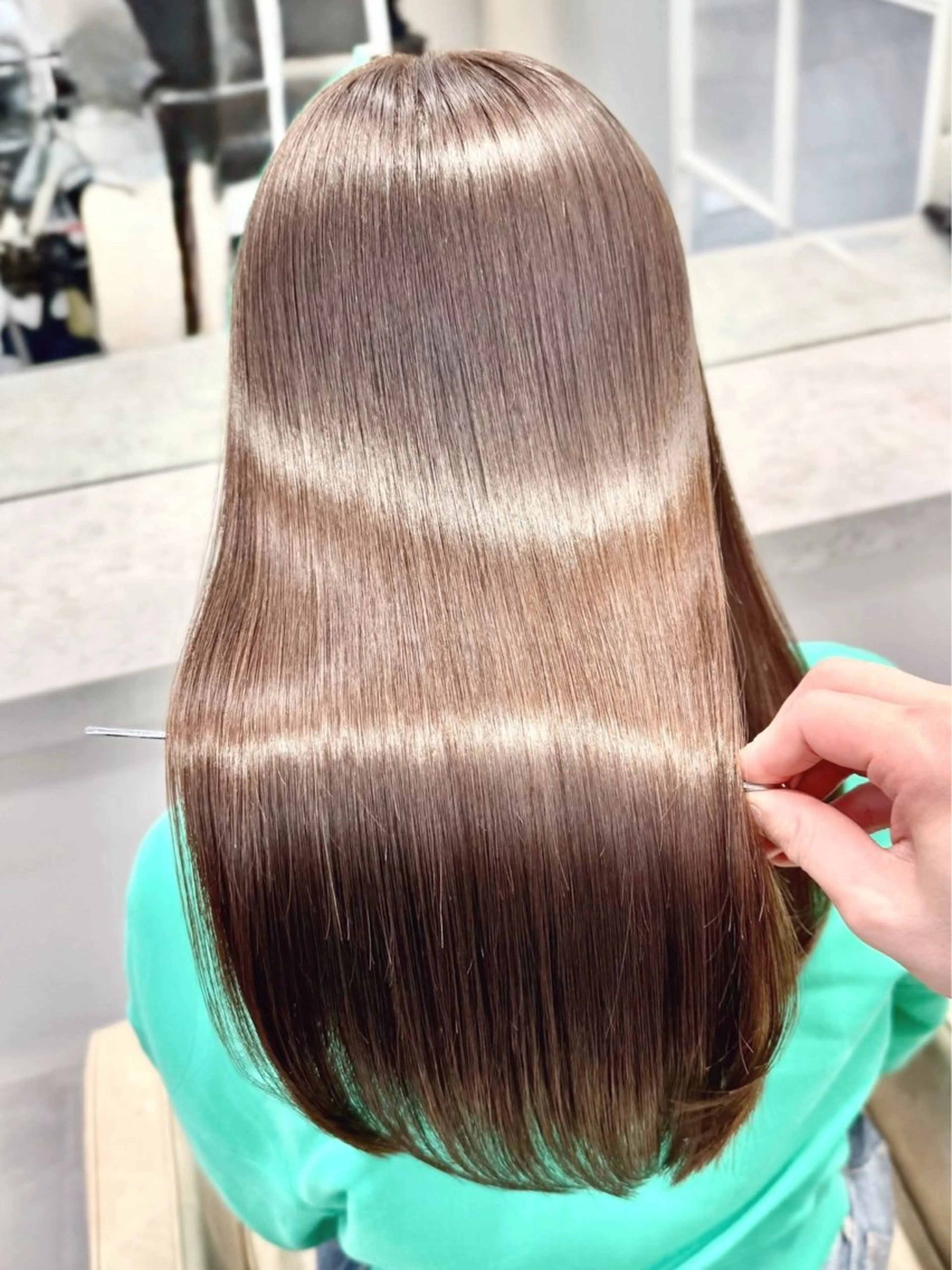 ロング 美髪改善ストレート/ 植村友哉のヘアスタイル