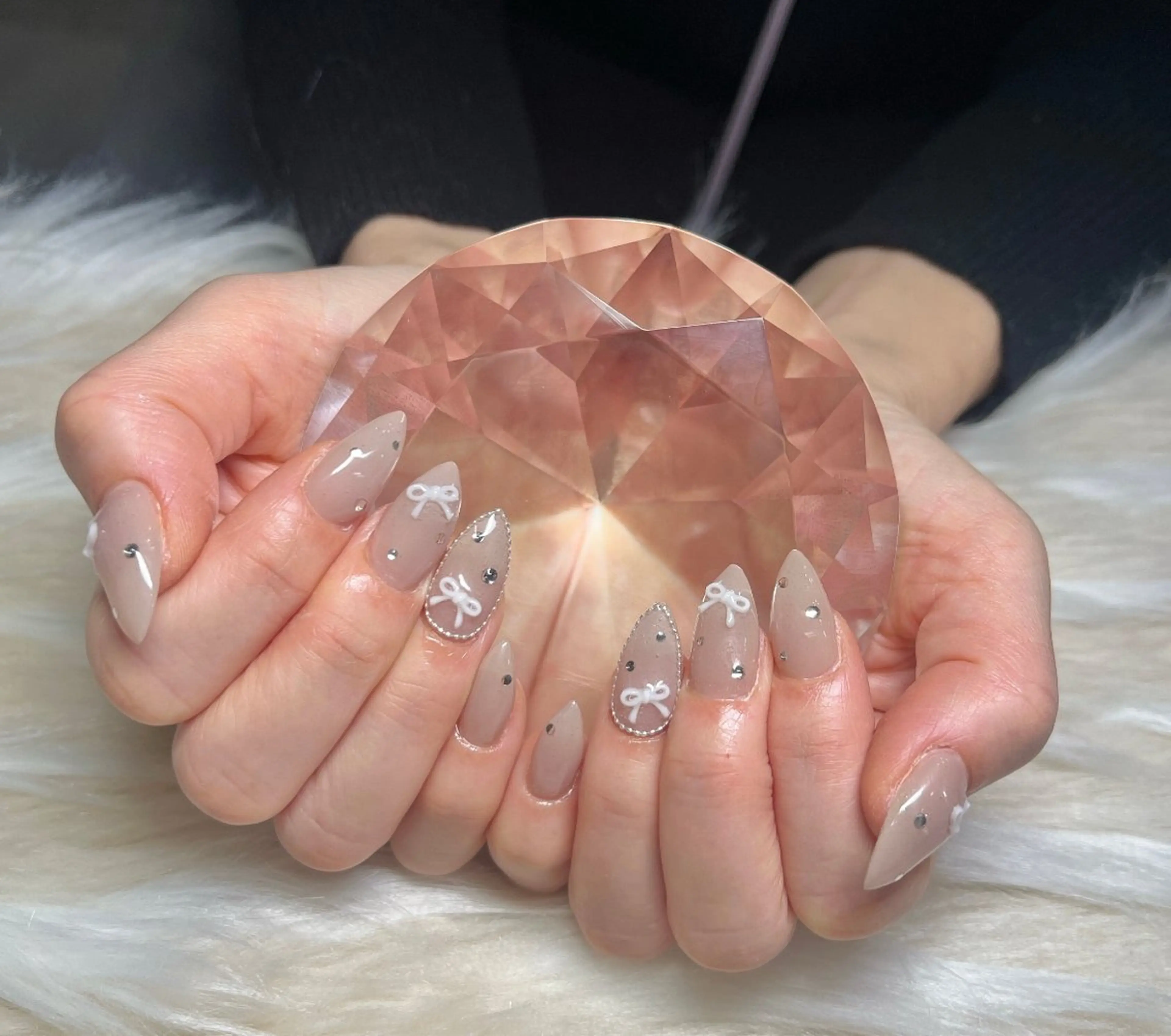 ネイル 長さ出し フレンチネイル ジェルネイル グラデーション 韓国ネイル ハンドネイル Nail&eye Belire 新宿のネイルデザイン