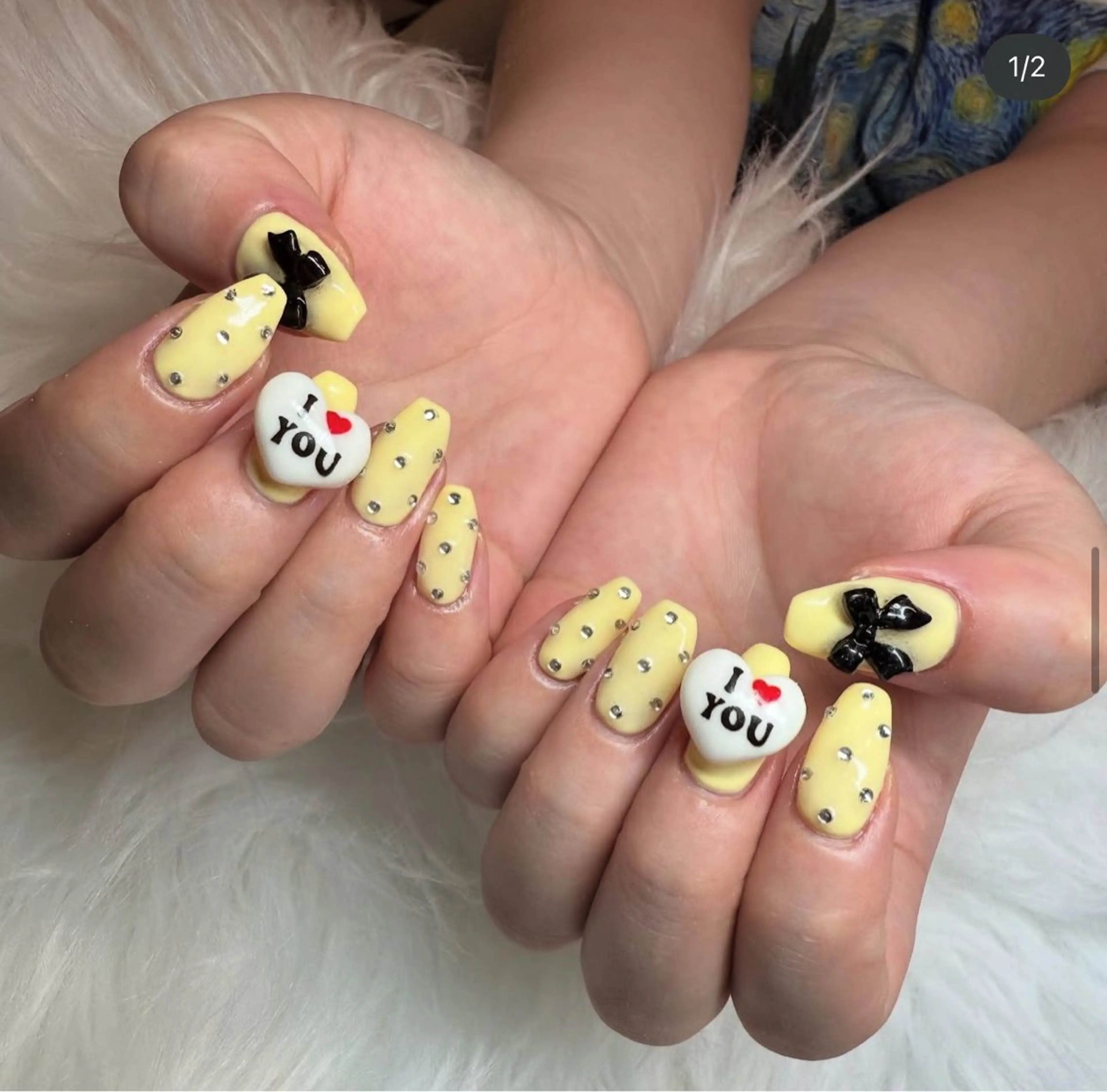 ネイル 春ネイル 黄色 ハンドネイル ORCA nailsalonのネイルデザイン