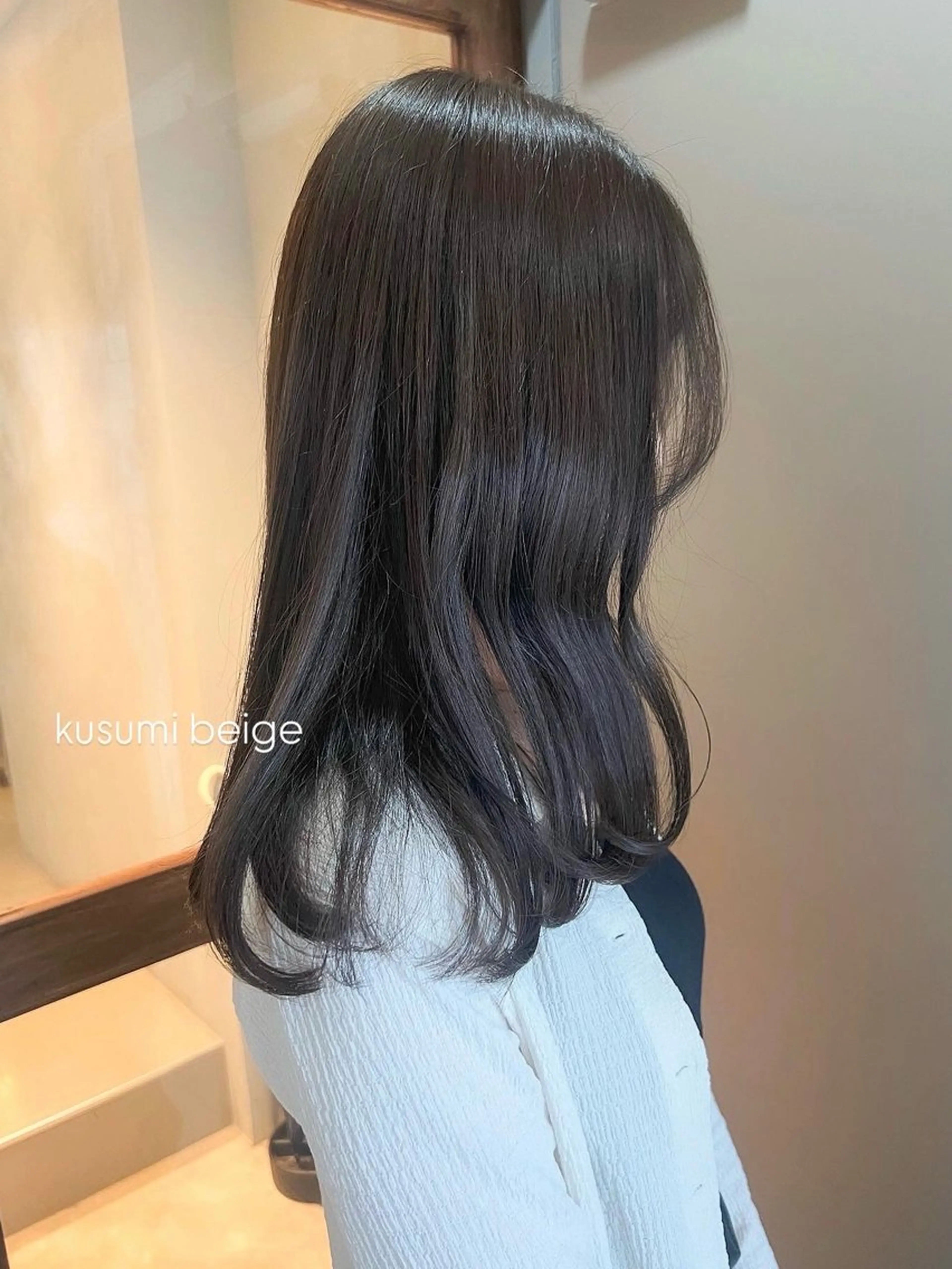 セミロング カラー カット ヘアカラー トリートメント akane/ベージュ /オリーブ/ブラウンのヘアスタイル