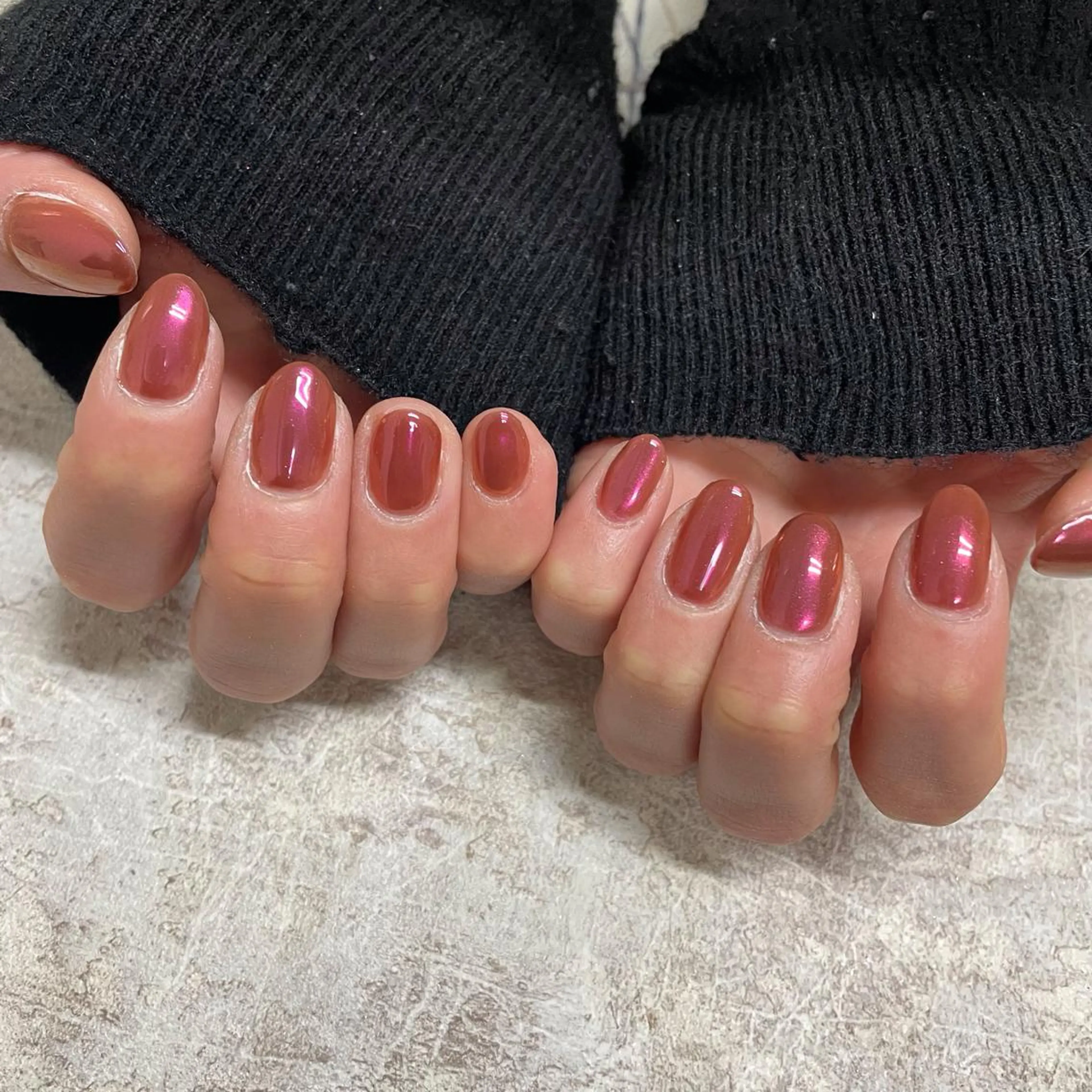 ネイル オーロラネイル フットネイル フレンチネイル ジェルネイル ハート Mogu nail 二子玉川のネイルデザイン