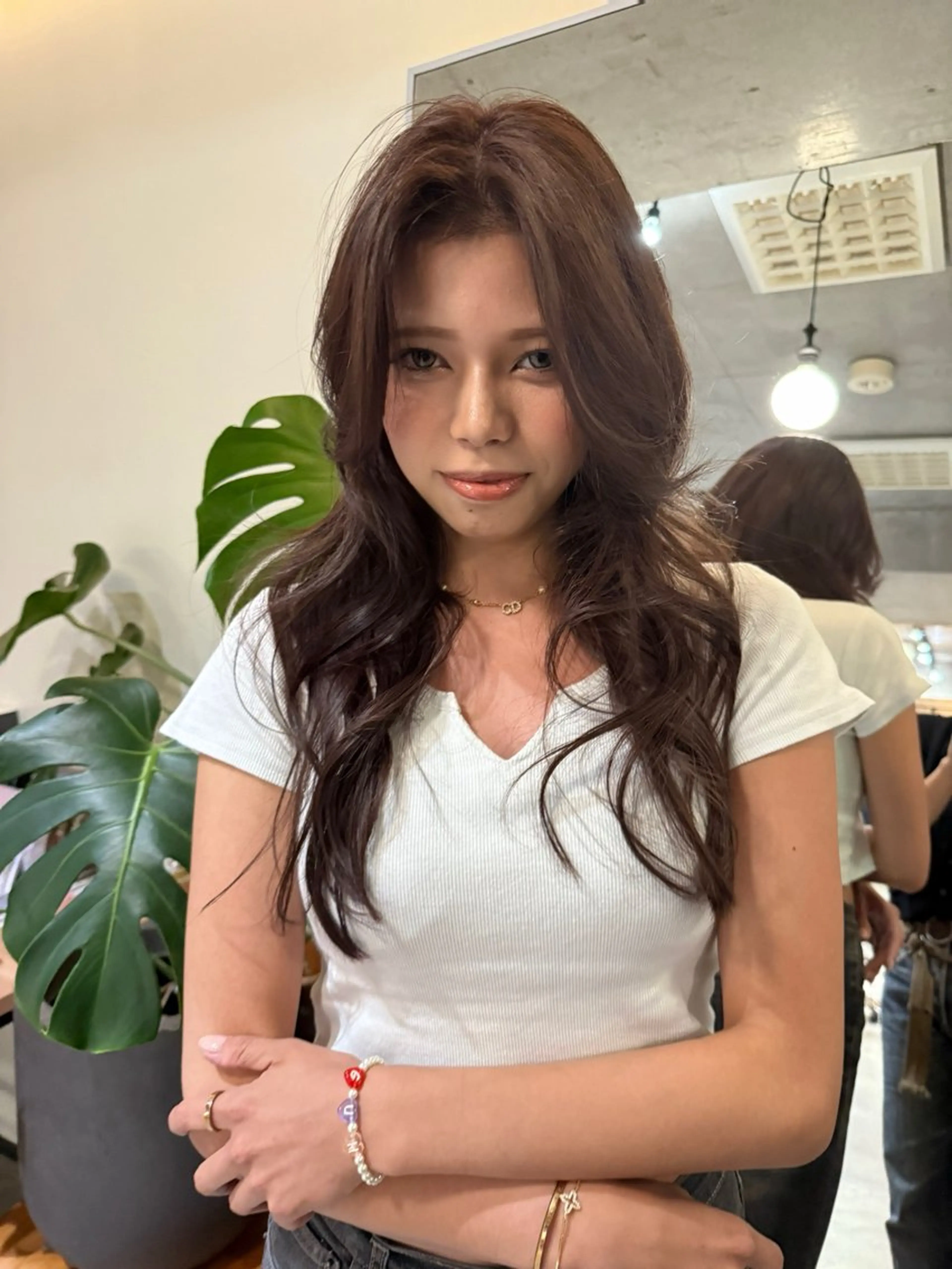 ロング カット ヘアカラー レイヤーカット\ウル フ　chinatsuのヘアスタイル