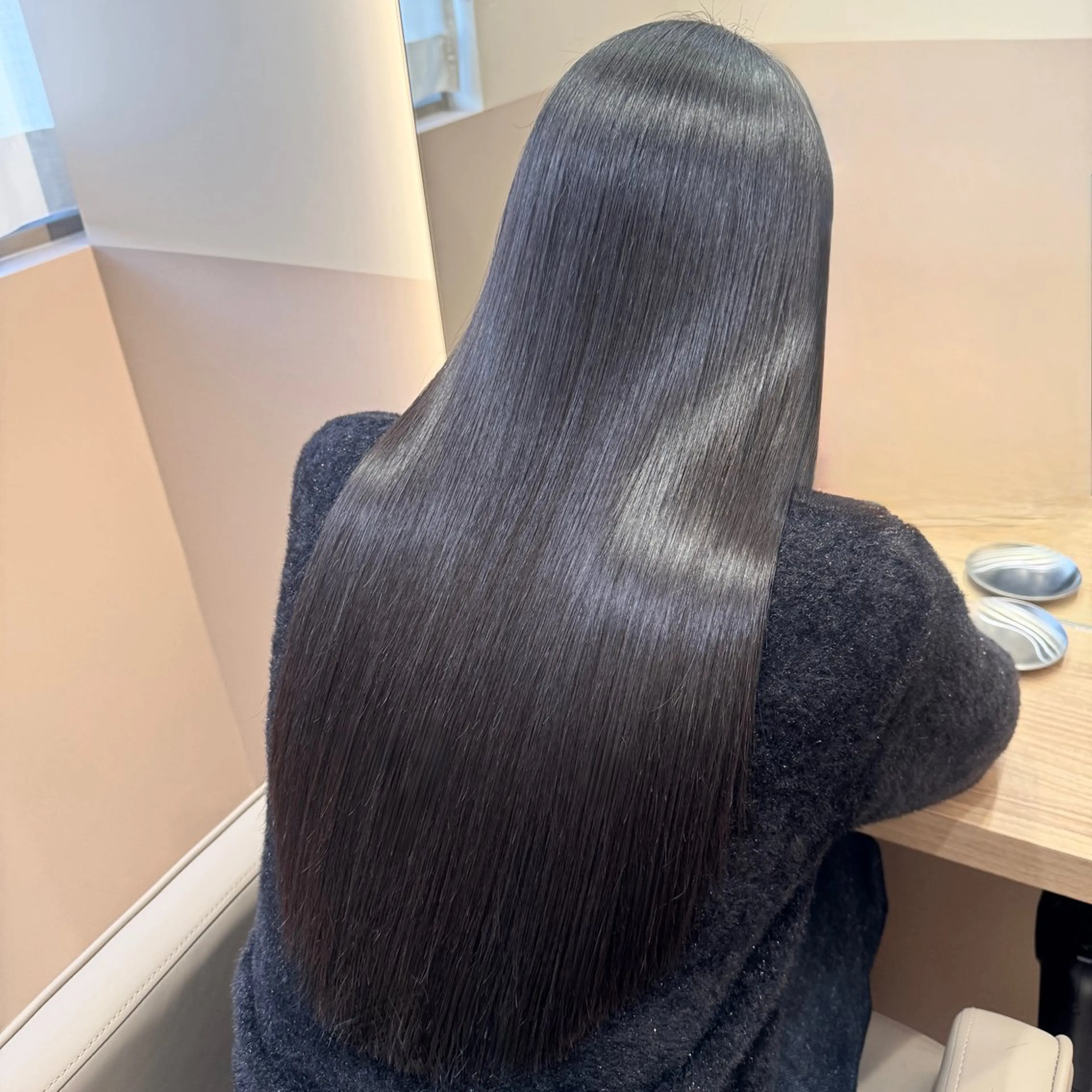 ロング カラー カット 縮毛矯正 トリートメント 🎀髪質改善×韓国レ イヤー×透明感/米田のヘアスタイル