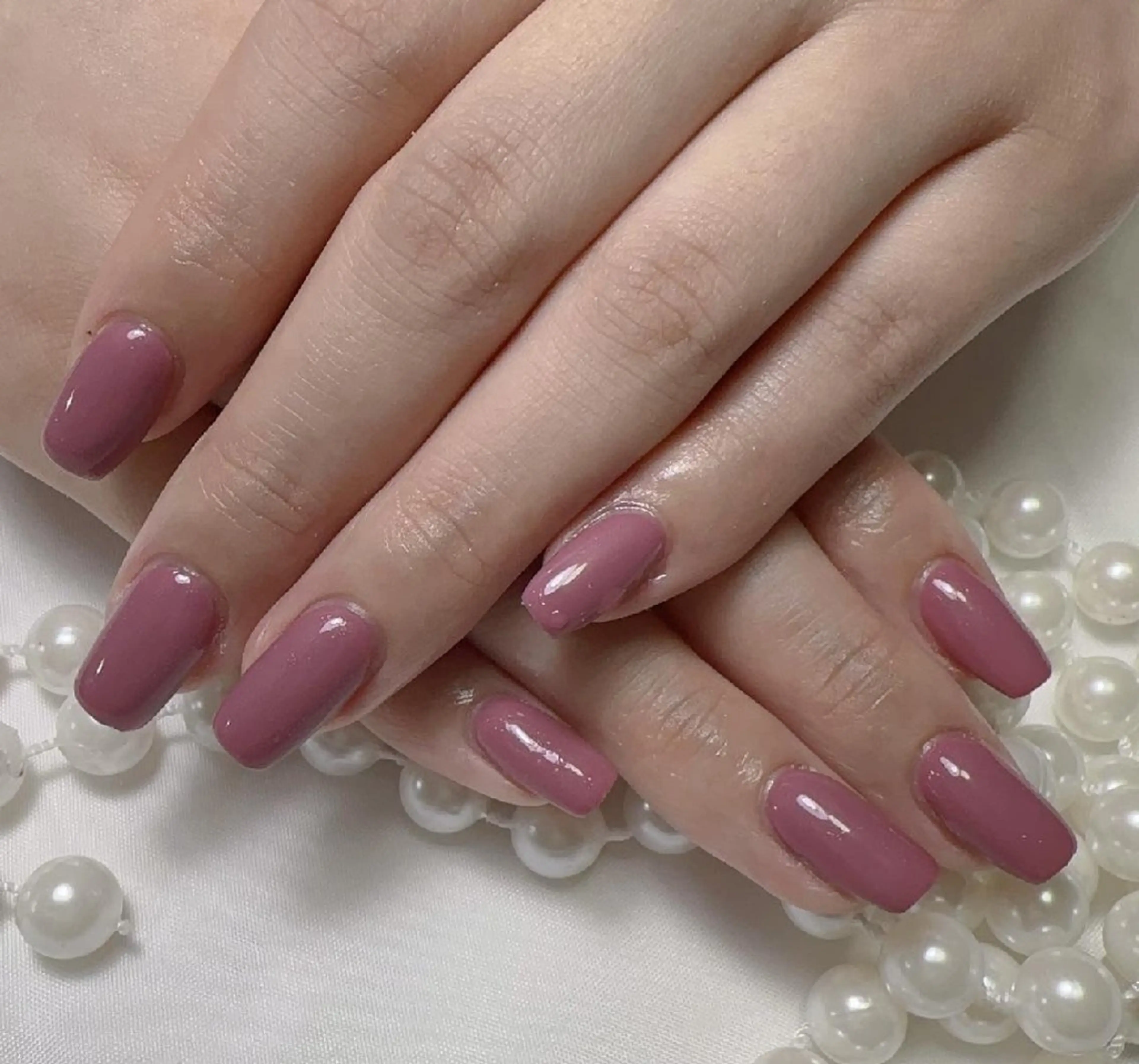 ネイル ワンカラーネイル スカルプネイル 高橋 ユキのネイルデザイン