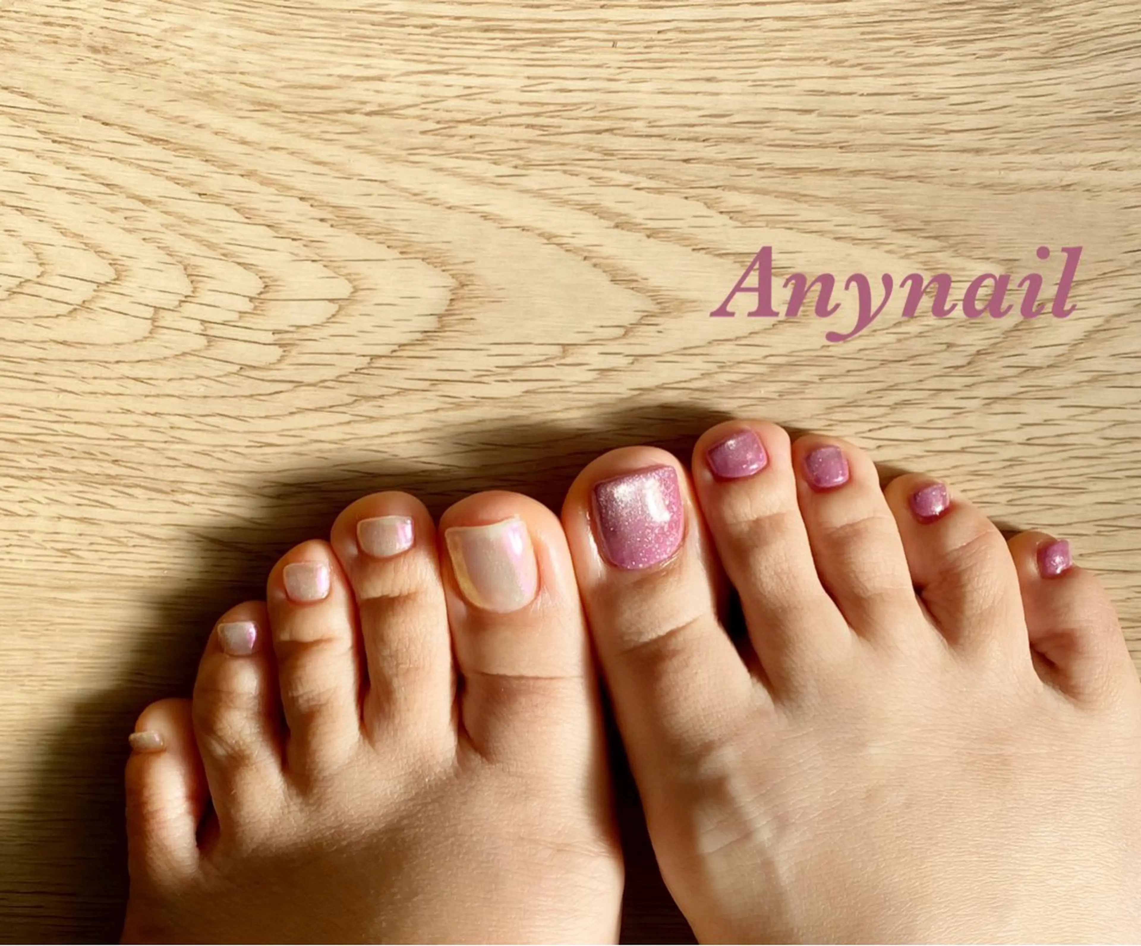 ネイル オーロラネイル ブルー フットネイル マグネットネイル ミラーネイル フットネイル 岩澤 恵子のネイルデザイン