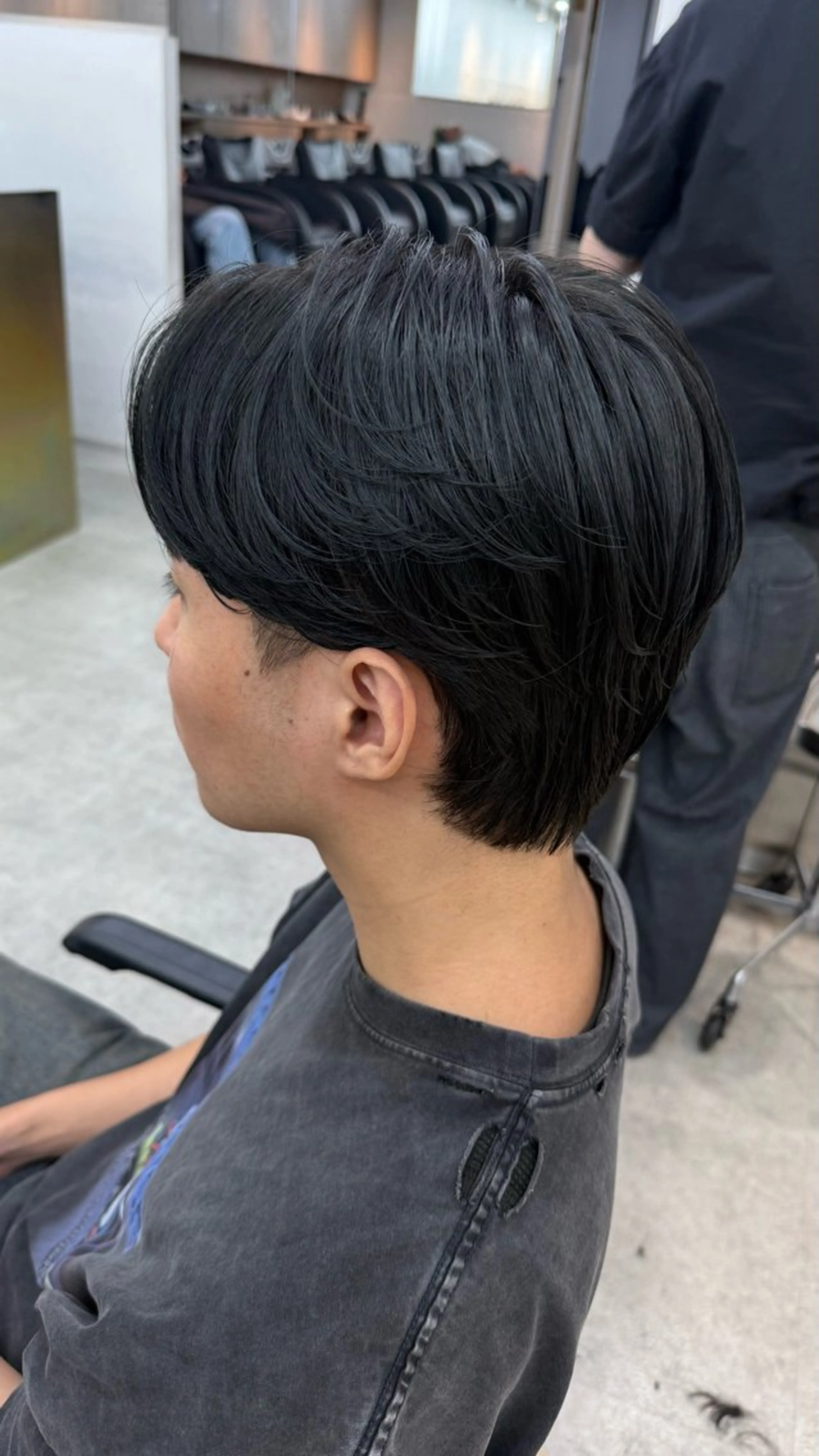 ショート カラー パーマ メンズ キッズ 栄💗メンズパーマ｜ ハイトーン｜haruのヘアスタイル