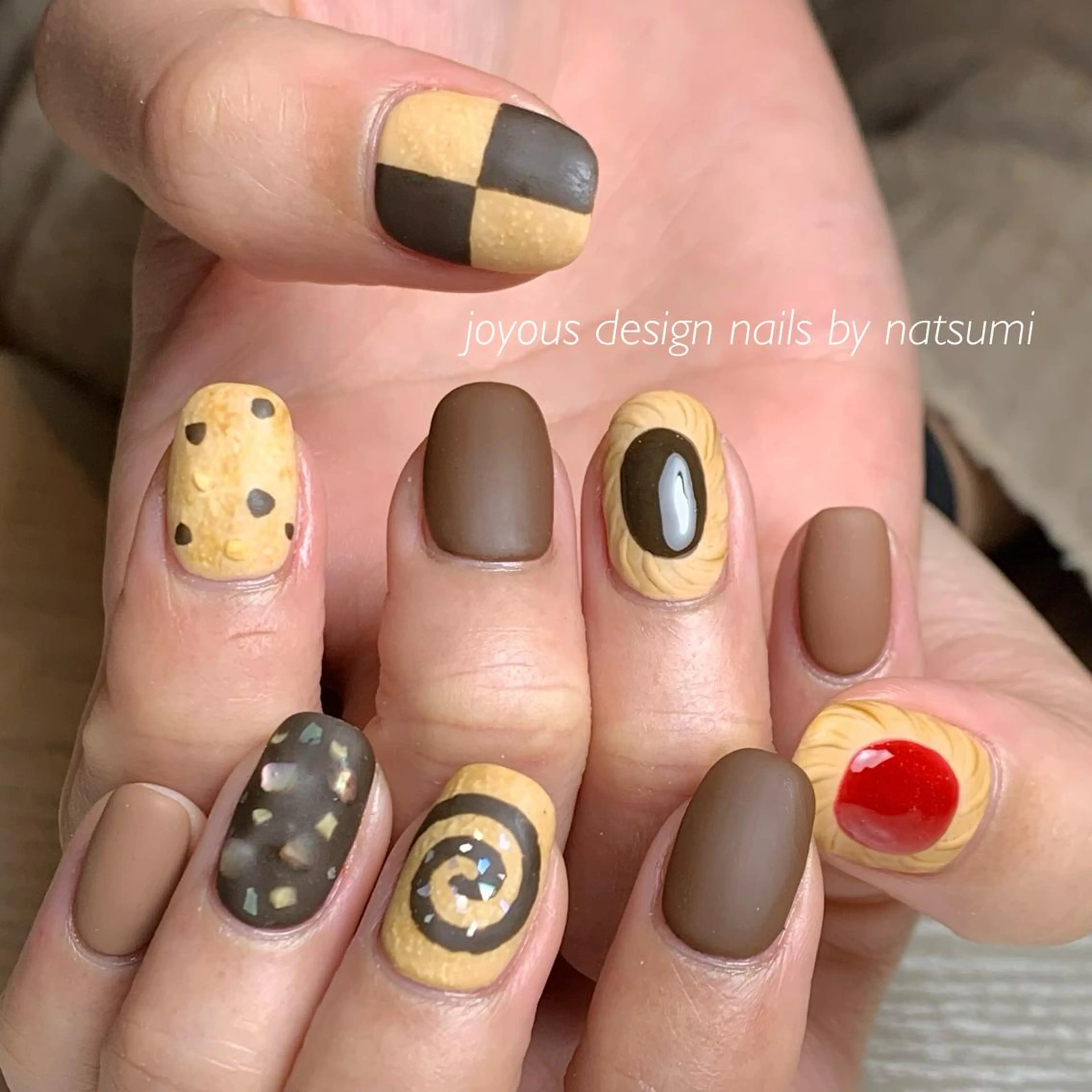 ネイル マットネイル ハンドネイル jdn natsumiのネイルデザイン