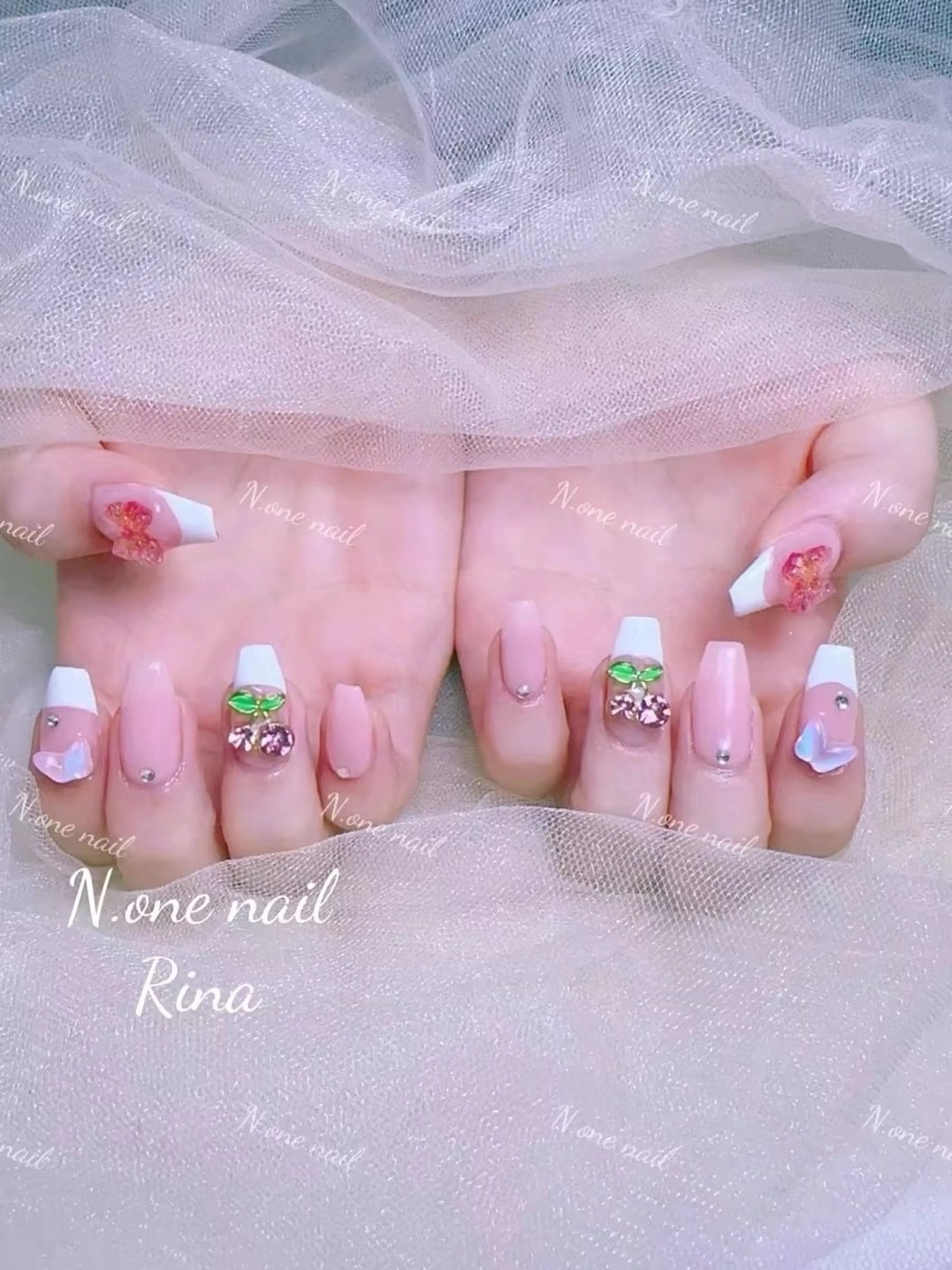 ネイル 長いだし/スカルプ/ パラシェルN.oneのネイルデザイン