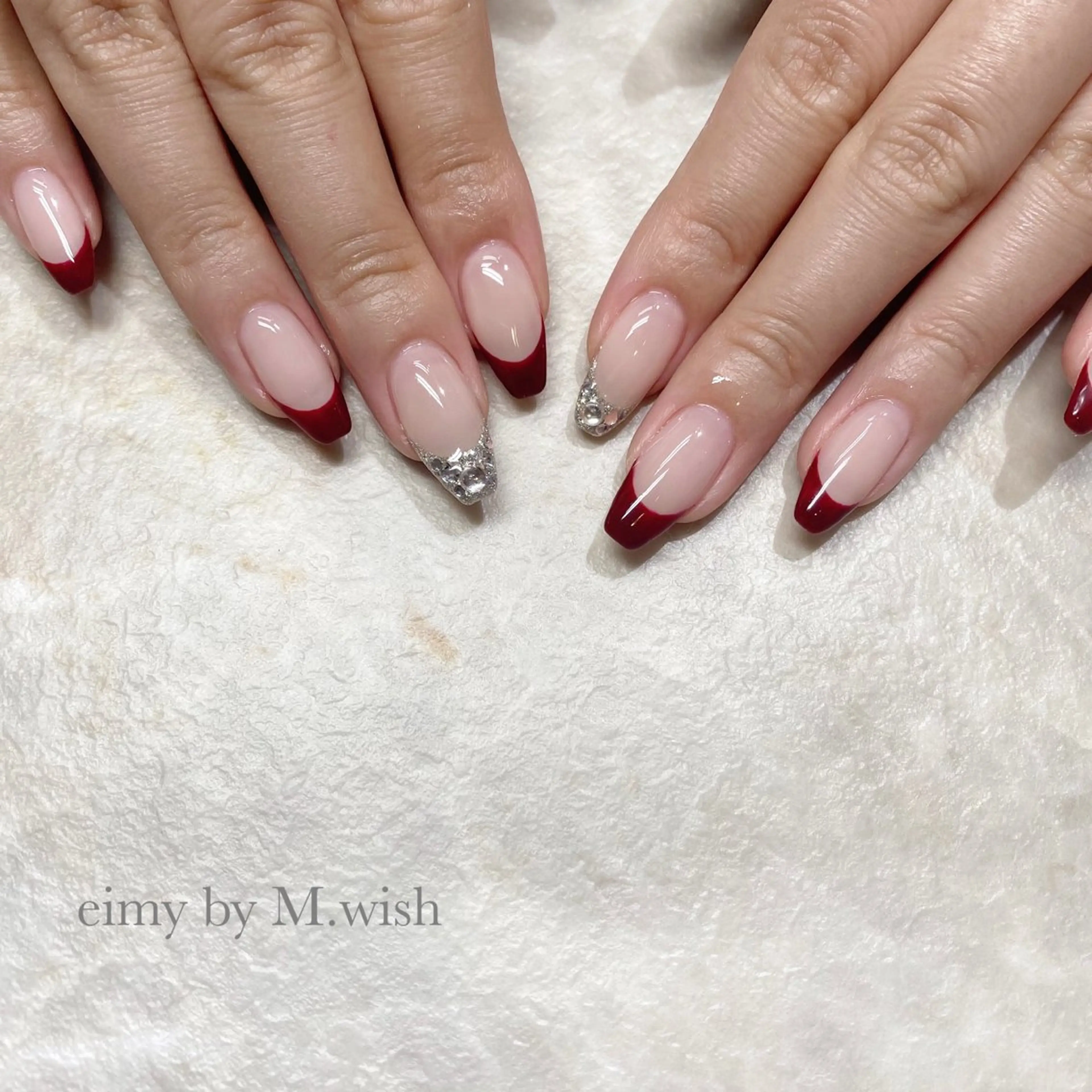 ネイル ボルドー フレンチネイル ハンドネイル CLALA 🌼kimikoのネイルデザイン