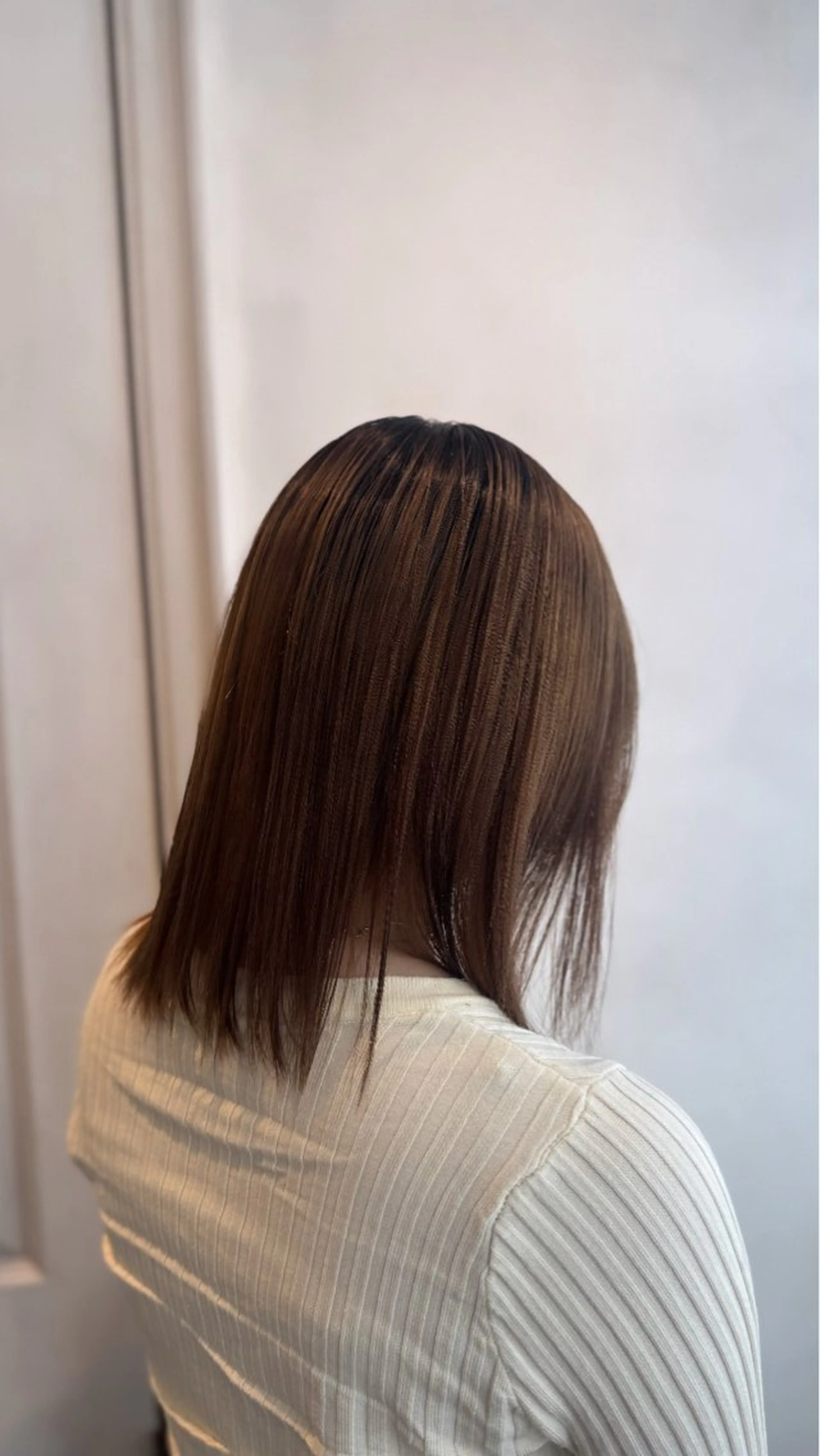 ミディアム 縮毛矯正 トリートメント 新宿三丁目💜 空陽💙のヘアスタイル