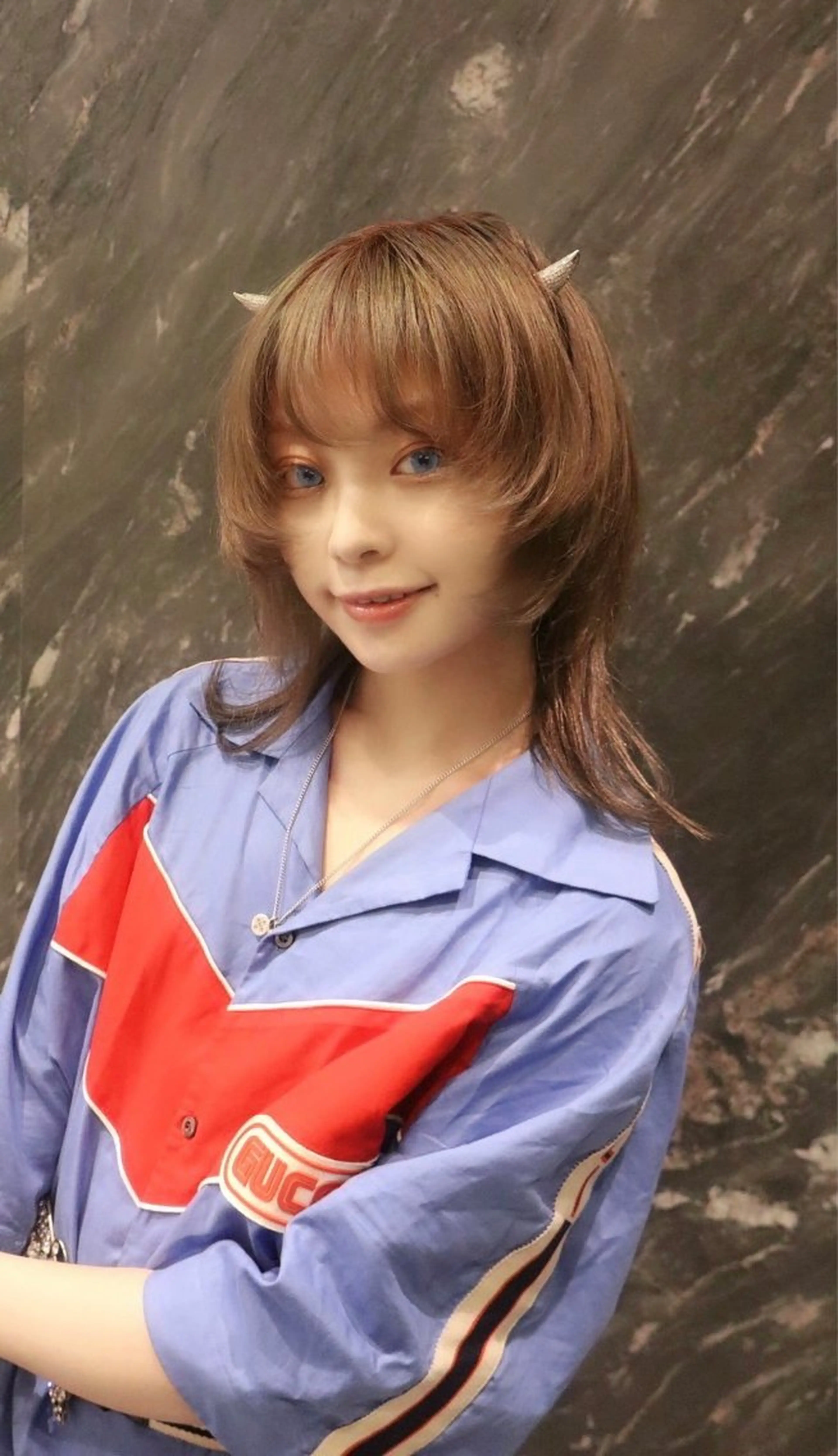 ミディアム カラー レイヤーカット /ハイトーンchaoのヘアスタイル