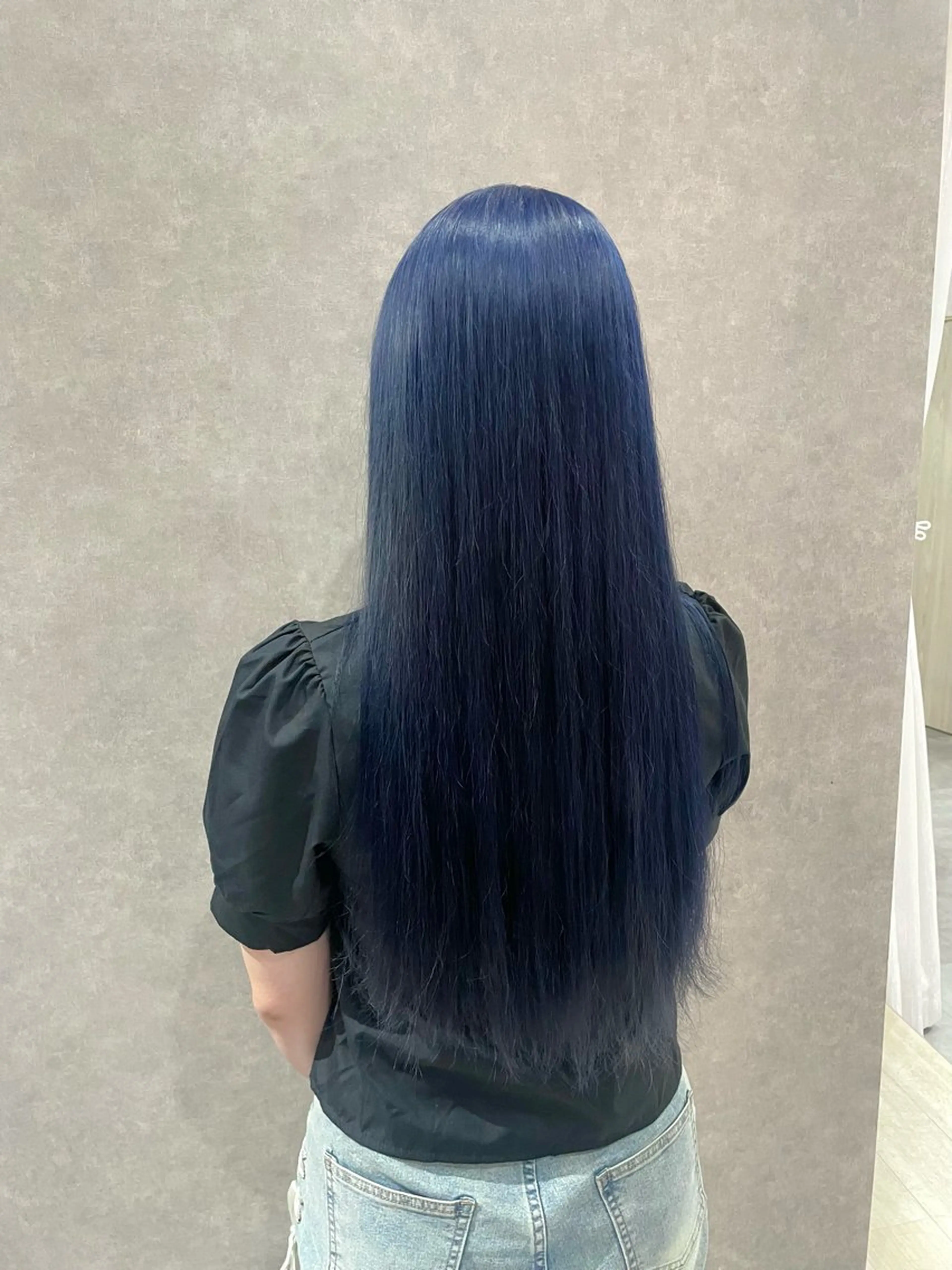 ロング カラー ブルーカラー 透明感カラー つちくら あみのヘアスタイル