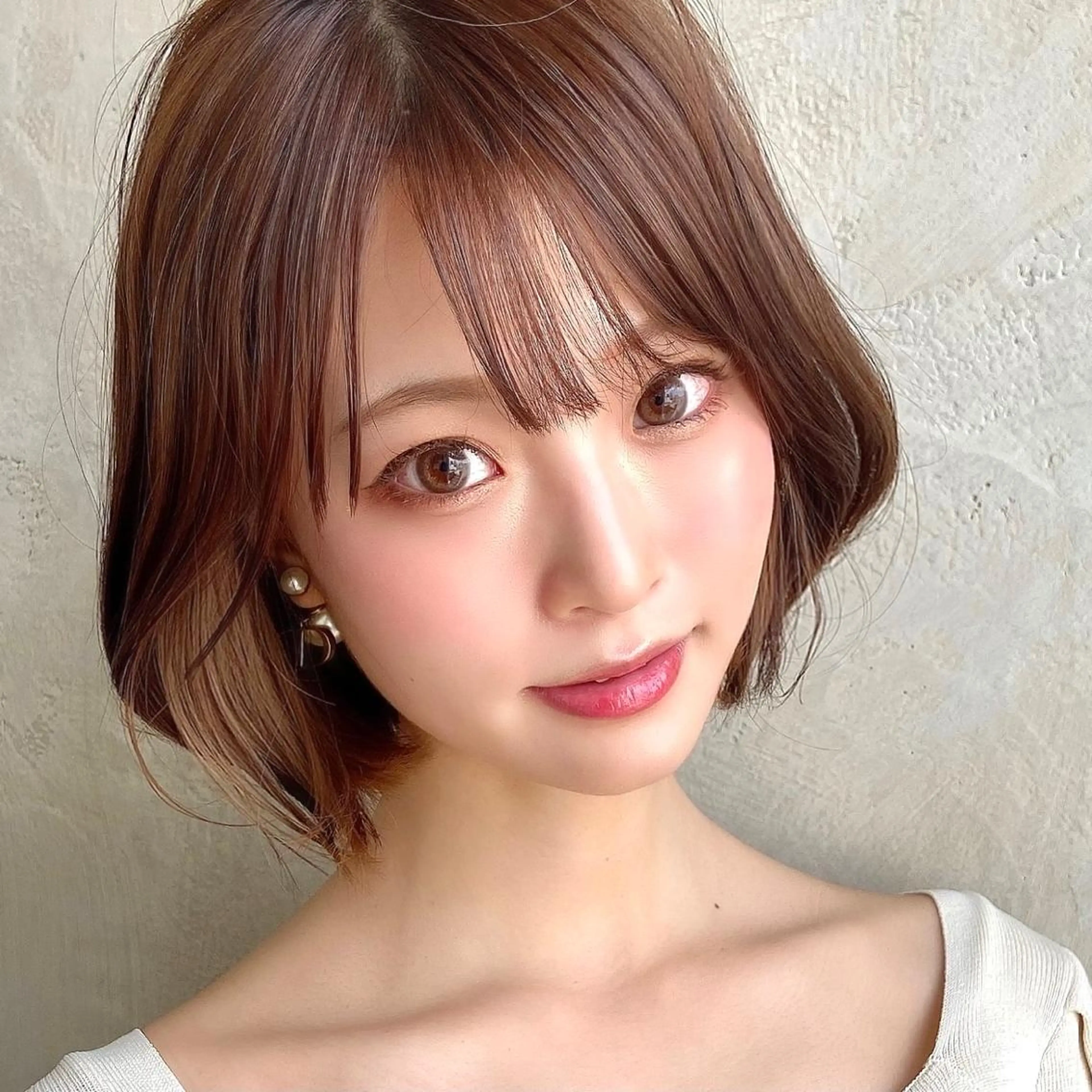 ミディアム カラー パーマ ヘアアレンジ ボブ 似合わせカット 小顔カット Surpass所属・🌈小顔似合わせ SHIHO🌈のヘアスタイル