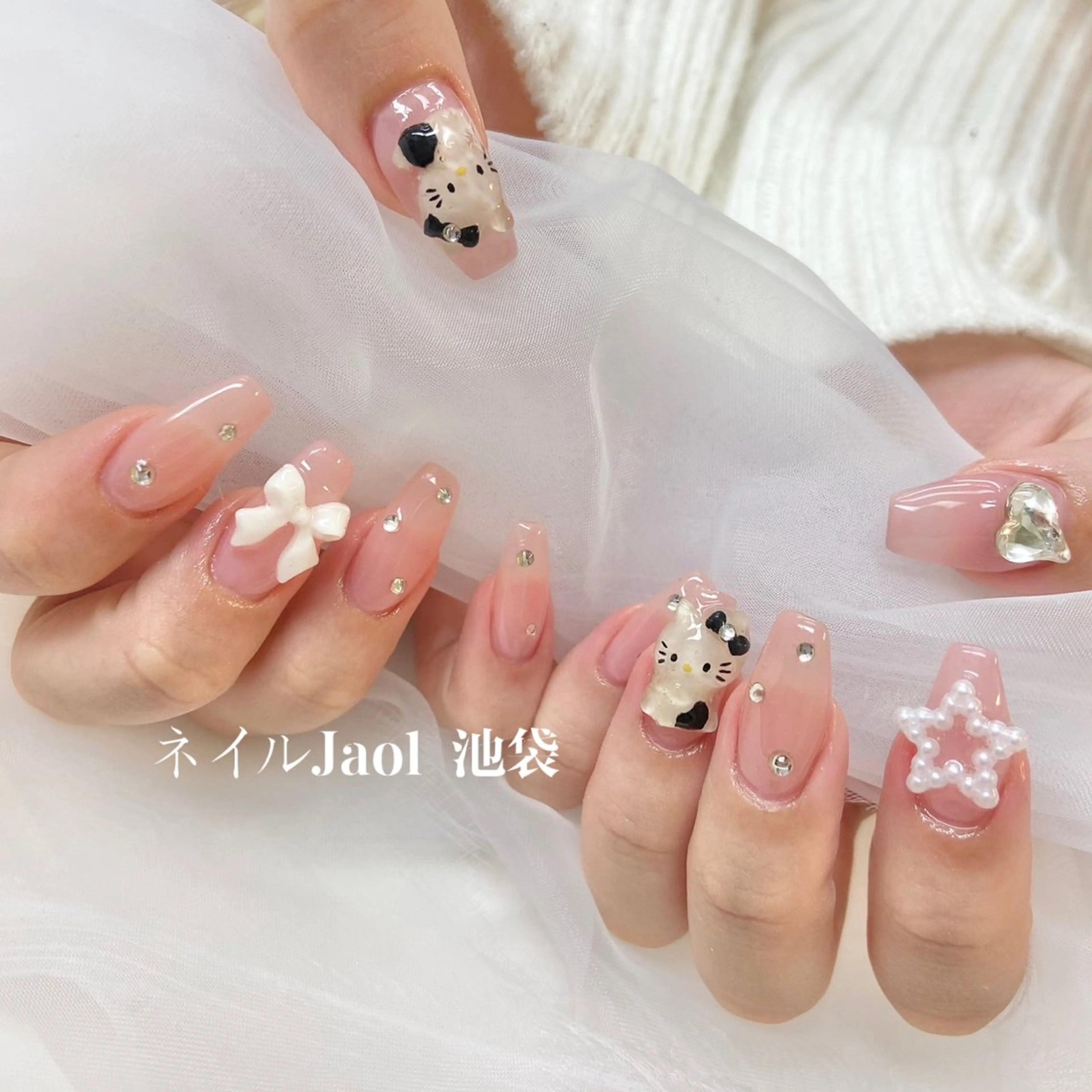 セミロング ハンドネイル nail jaol池袋店所属・ネイルJaol 池袋のネイルデザイン