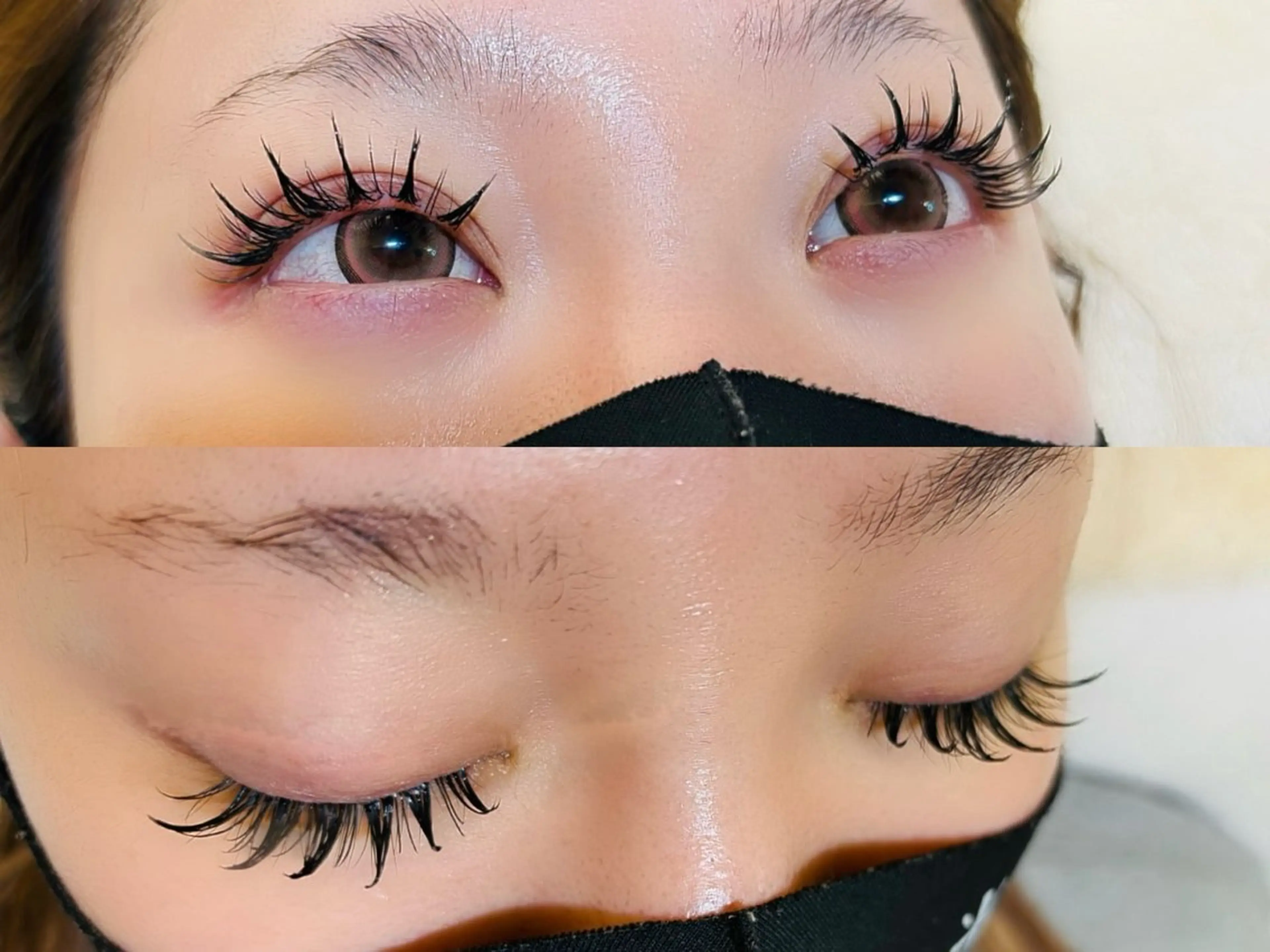 マツエク・マツパ 付け放題 バインドロック 束感まつ毛 フラットラッシュ パリジェンヌラッシュリフト マツエク オーロラ所属・AURORA RINAのマツエク・マツパデザイン