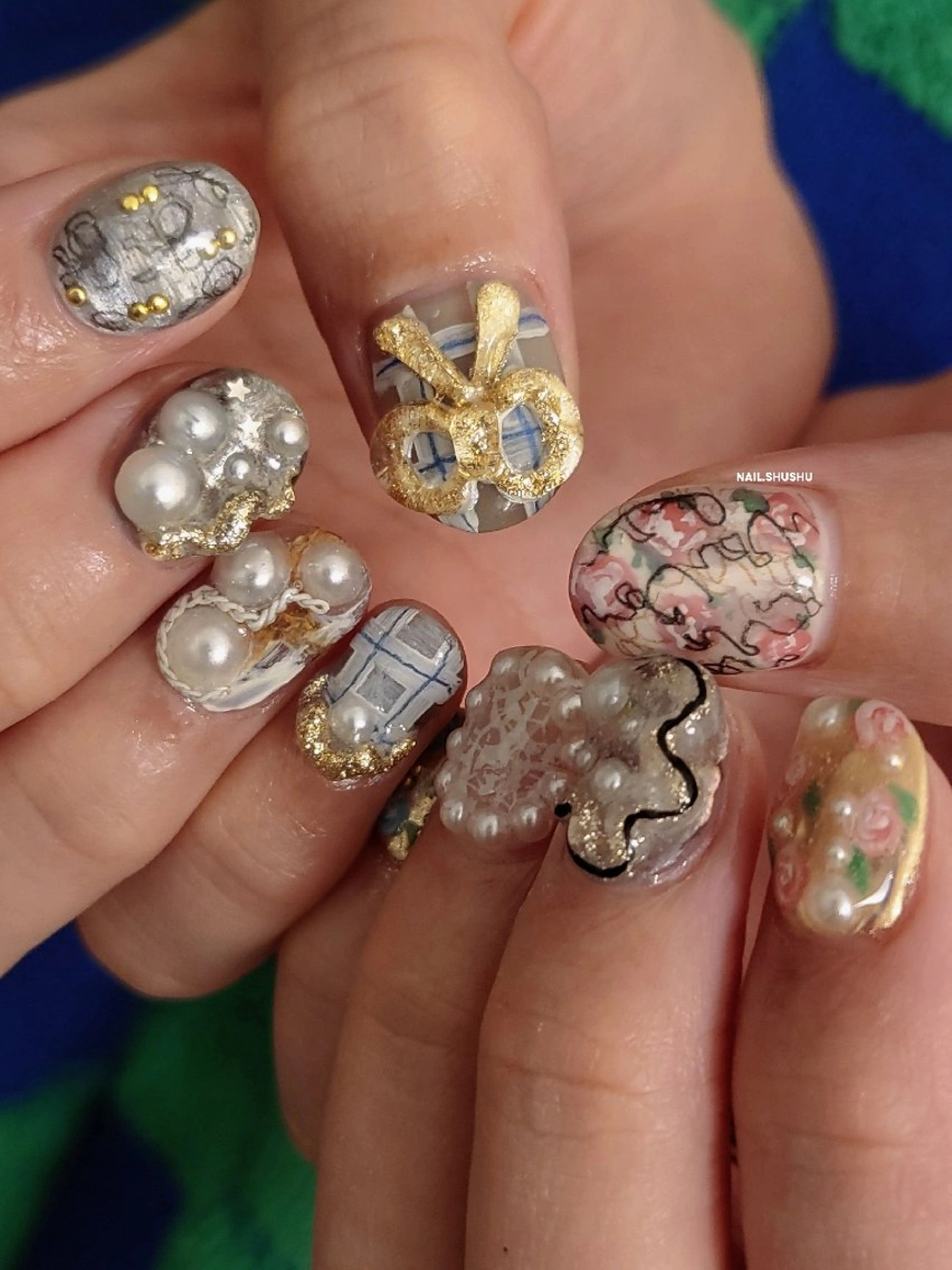 ネイル 3dパーツ/流行り 👧shushu❤️のネイルデザイン