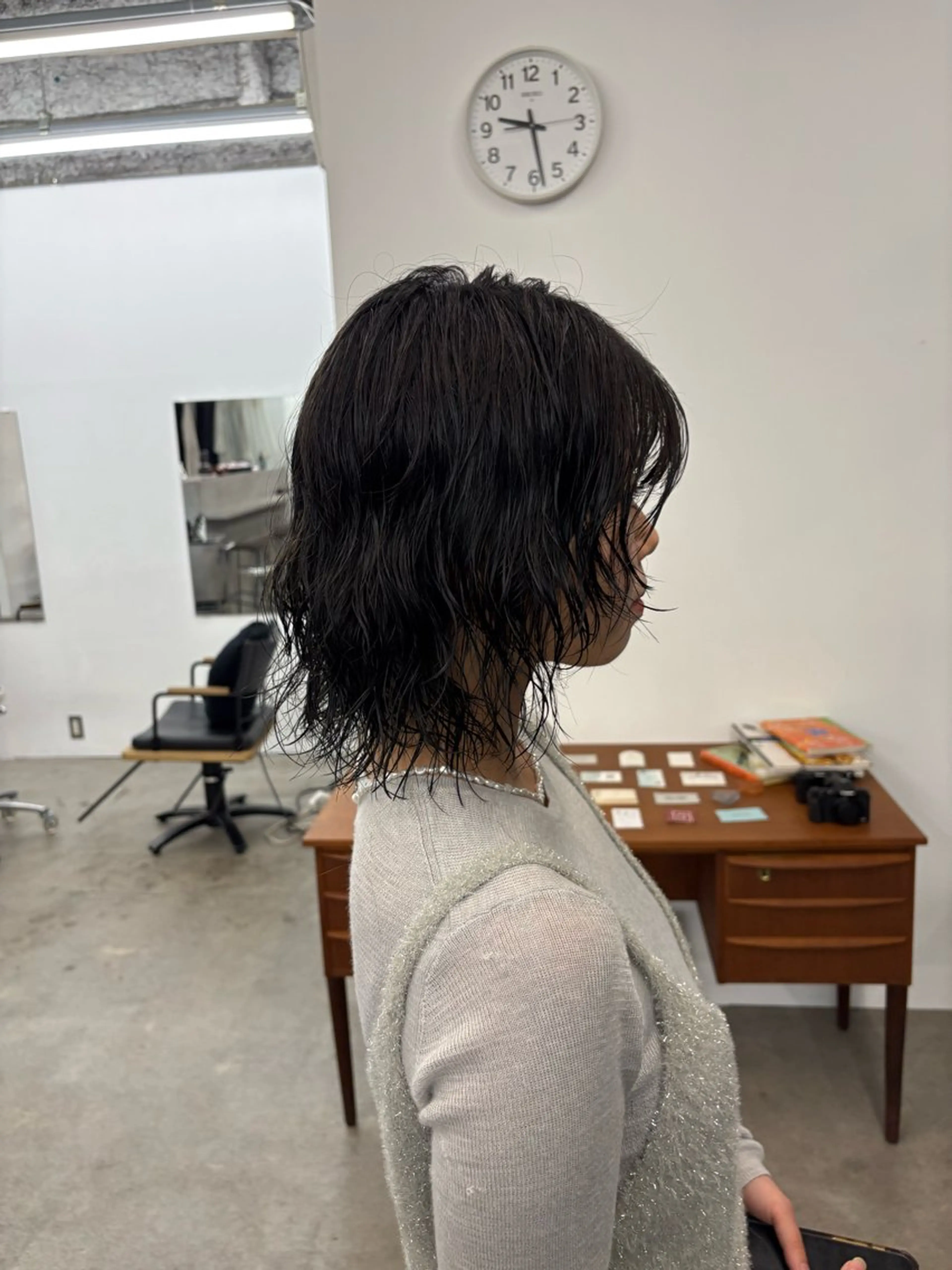 ミディアム ミディアムパーマ ボブ ウルフカット カット パーマ 【お洒落パーマ】 Elme　肥塚康汰郎のヘアスタイル