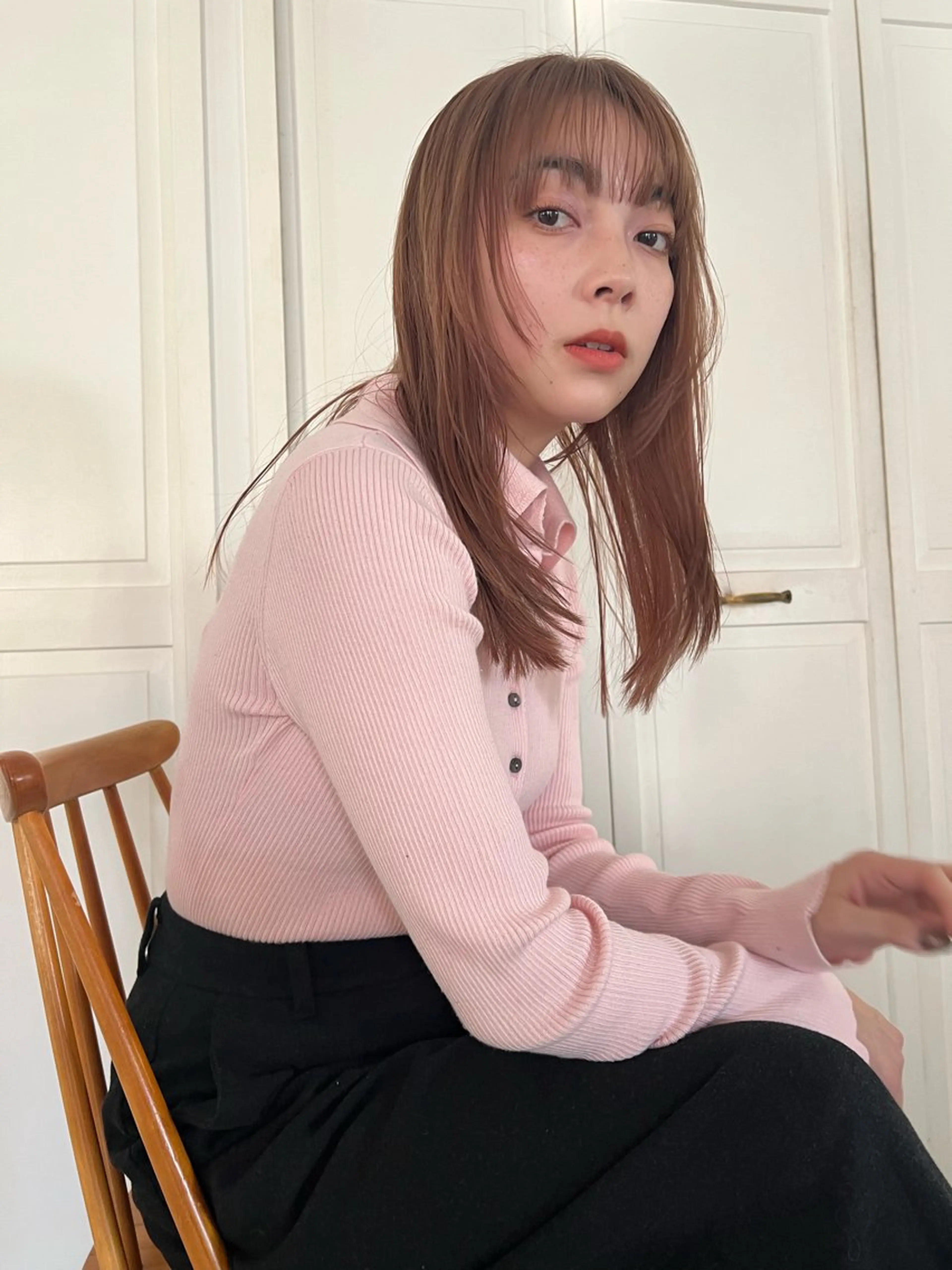 カラー ヘアカラー ブリーチカラー🎀 韓国風/寺門美優のヘアスタイル