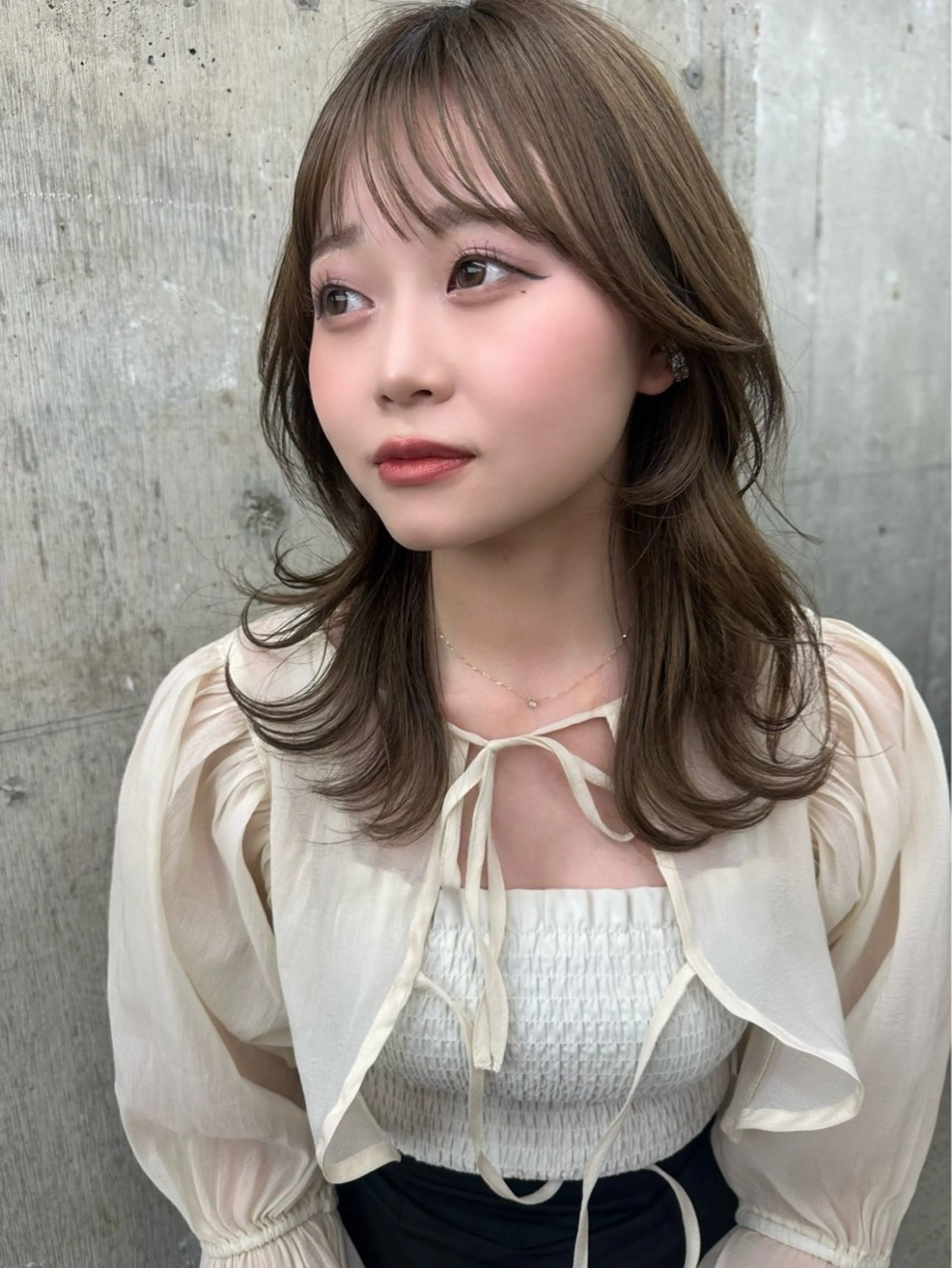 セミロング カラー 🪐レイヤー/美髪 カラー/加野彩果🪐のヘアスタイル