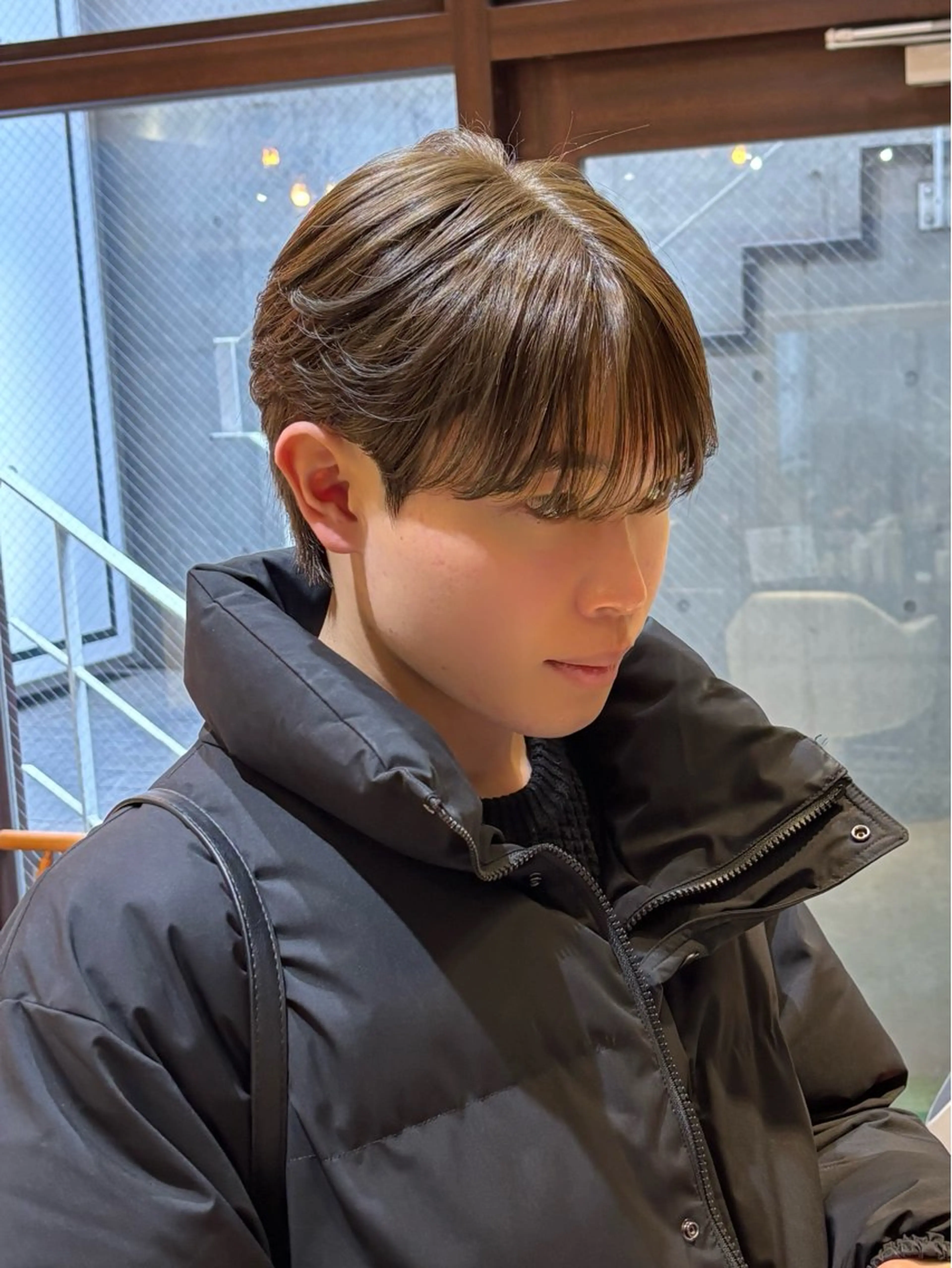 ショート カラー メンズ カット ヘアカラー カルマパーマ韓国ヘア shiryuのヘアスタイル