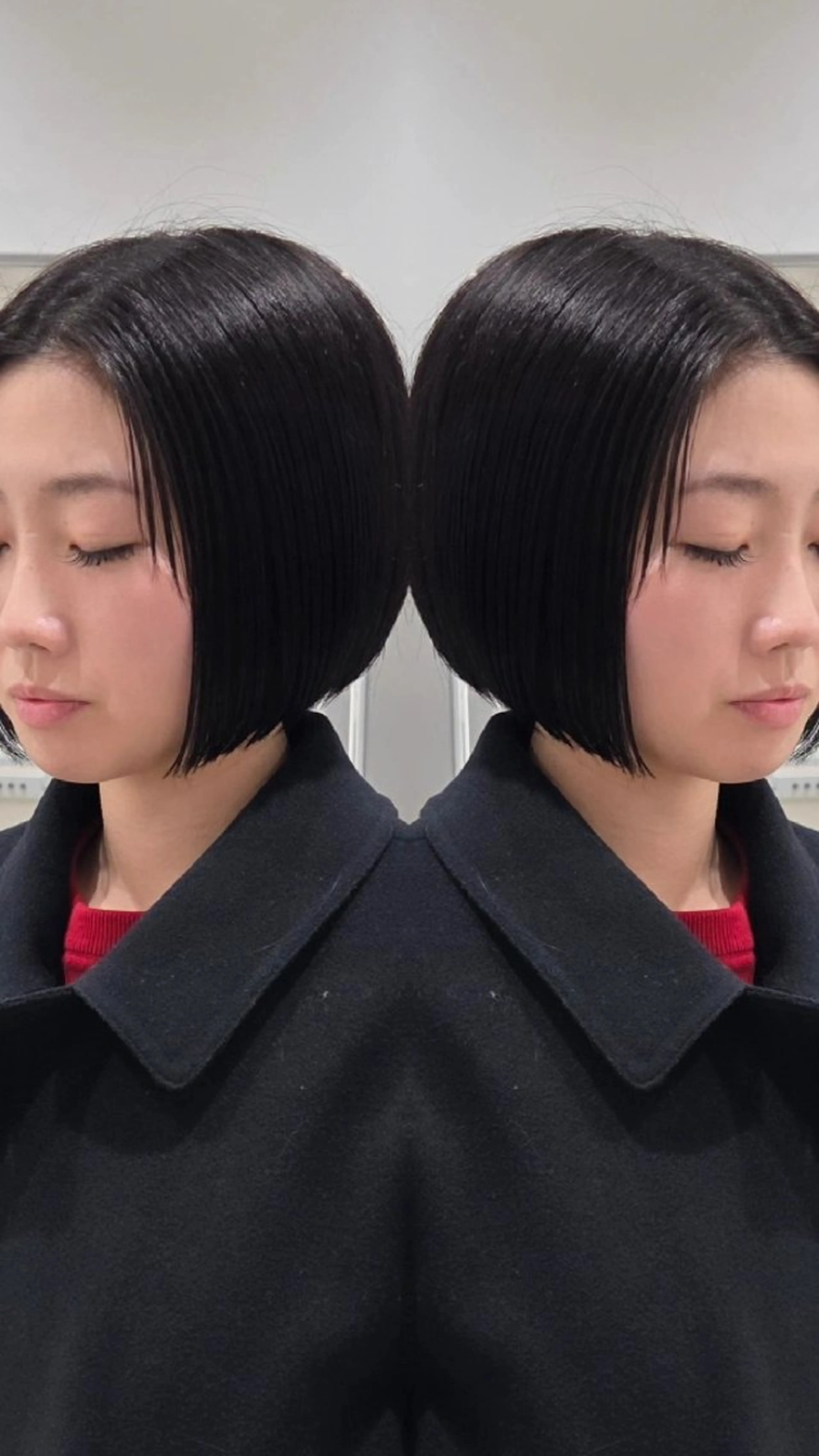 ショート ボブ 顔周りカット レイヤーカット 小顔カット カット ill 天神大名所属・YOKUTO 透明感カラーボブ特化のヘアスタイル