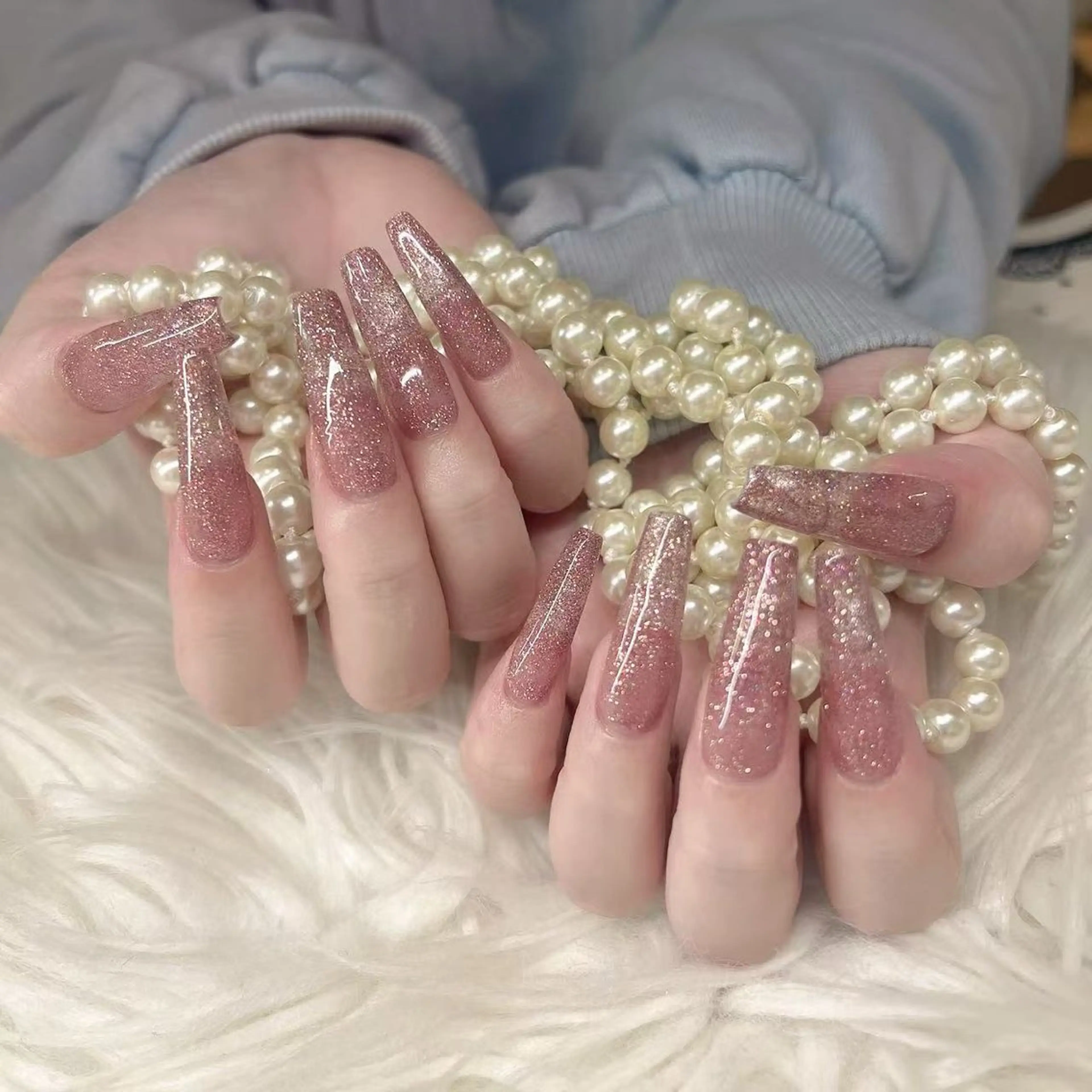 ジェルオフ無料チップ長さだしマグネットorフラッシュ💅の写真